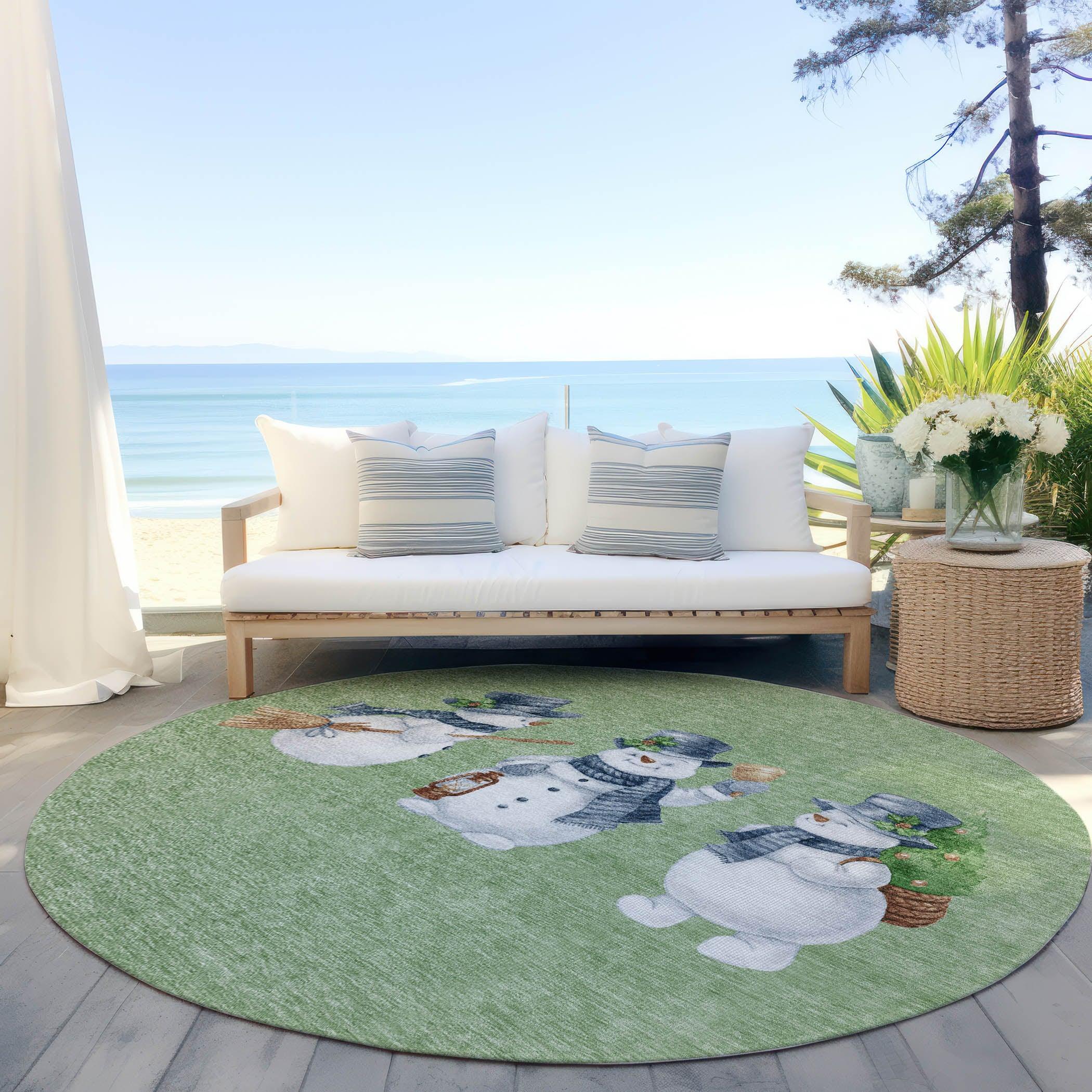 Addison Rugs Raeanor Green Washable Indoor-Outdoor Rug