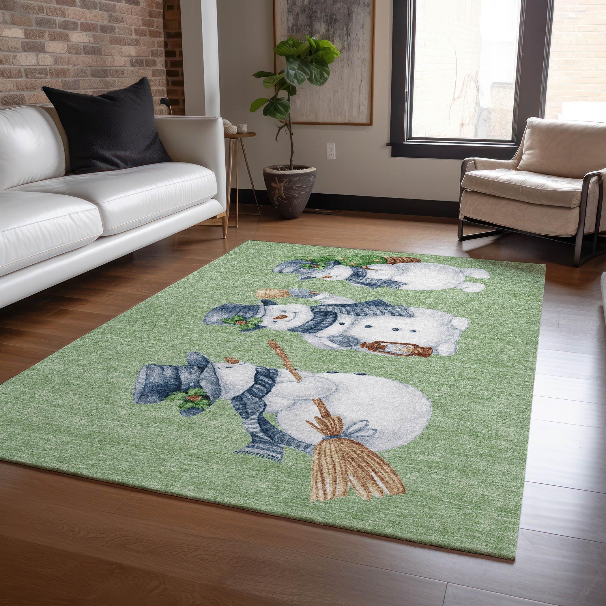 Addison Rugs Raeanor Green Washable Indoor-Outdoor Rug