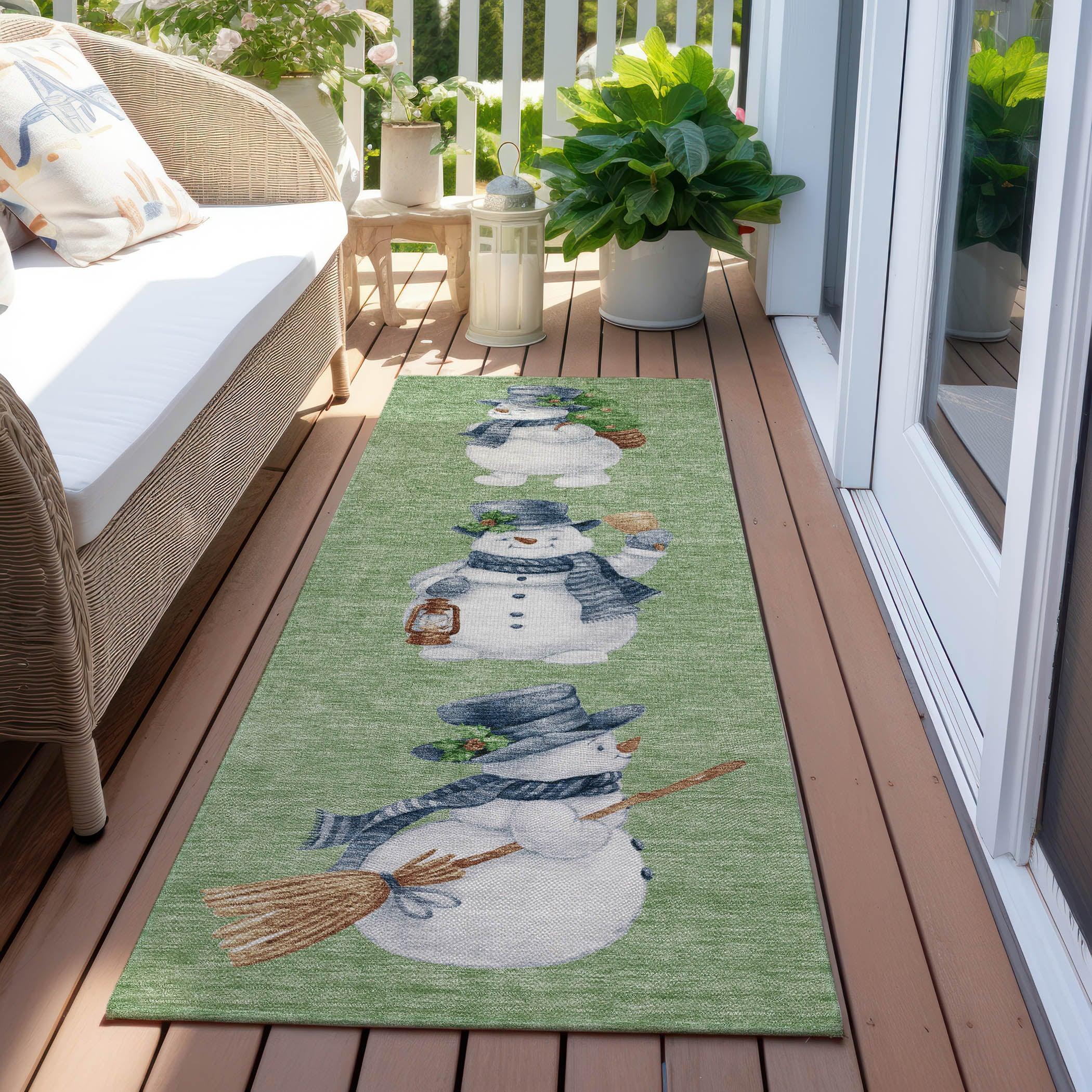 Addison Rugs Raeanor Green Washable Indoor-Outdoor Rug