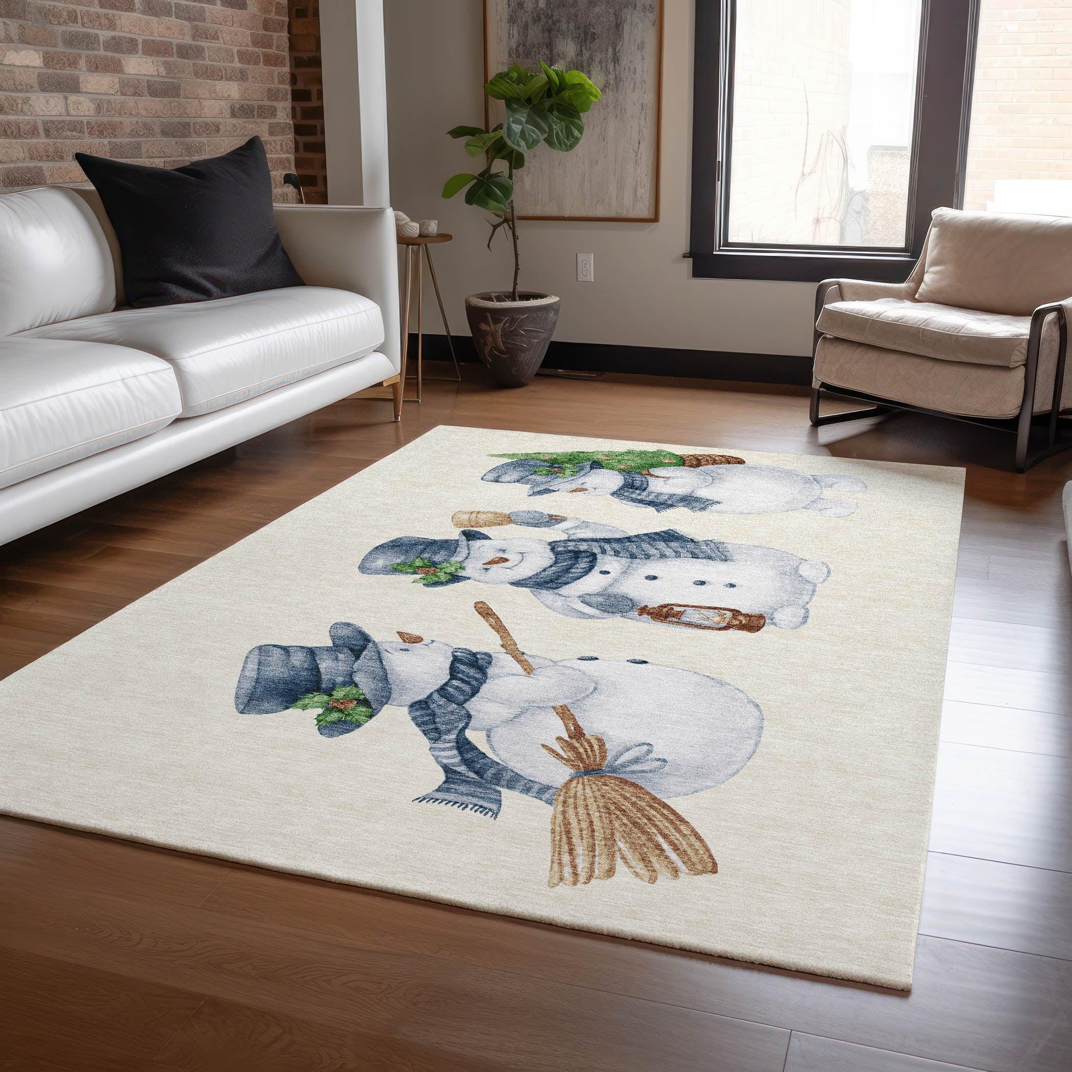 Addison Rugs Raeanor Ivory Washable Indoor-Outdoor Rug