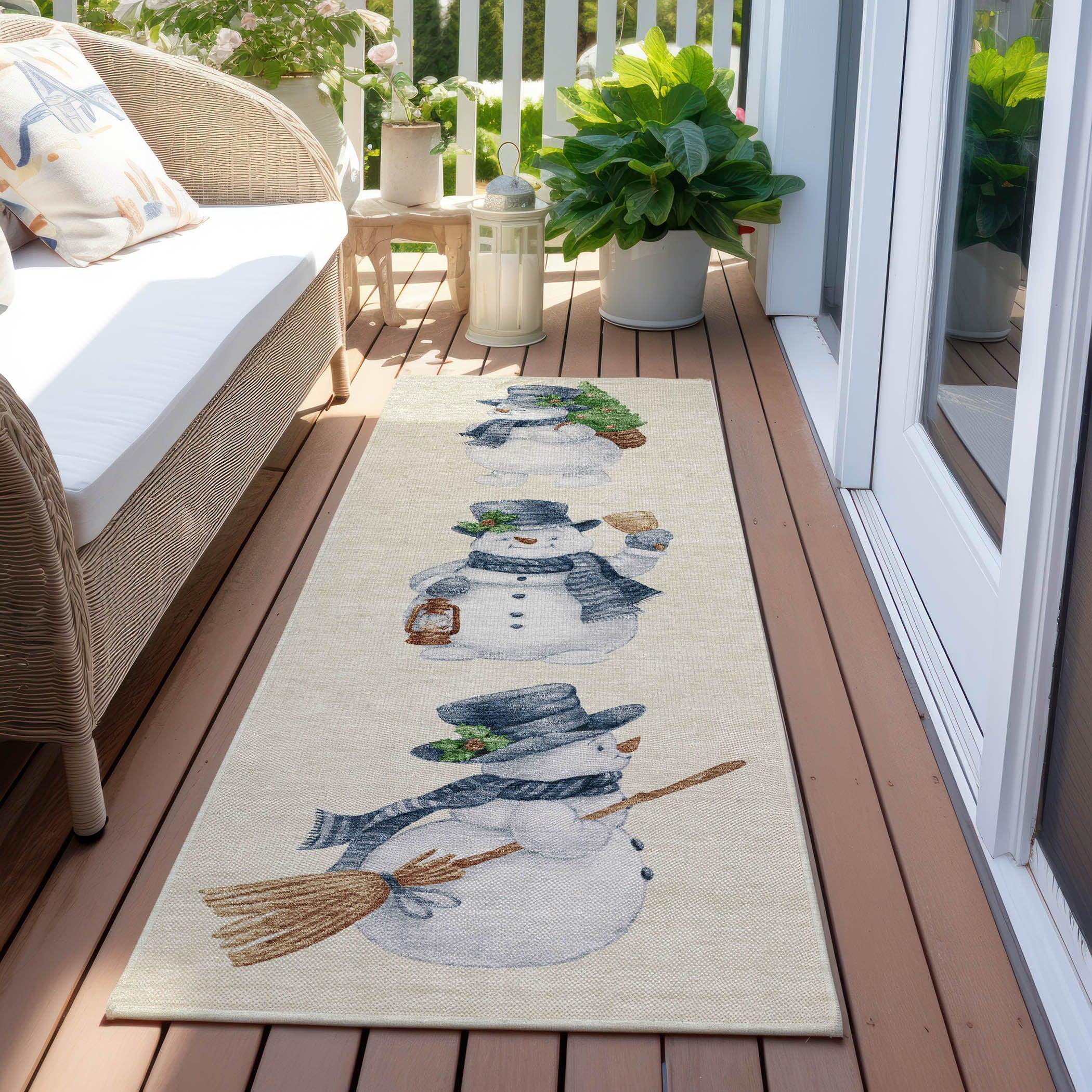 Addison Rugs Raeanor Ivory Washable Indoor-Outdoor Rug