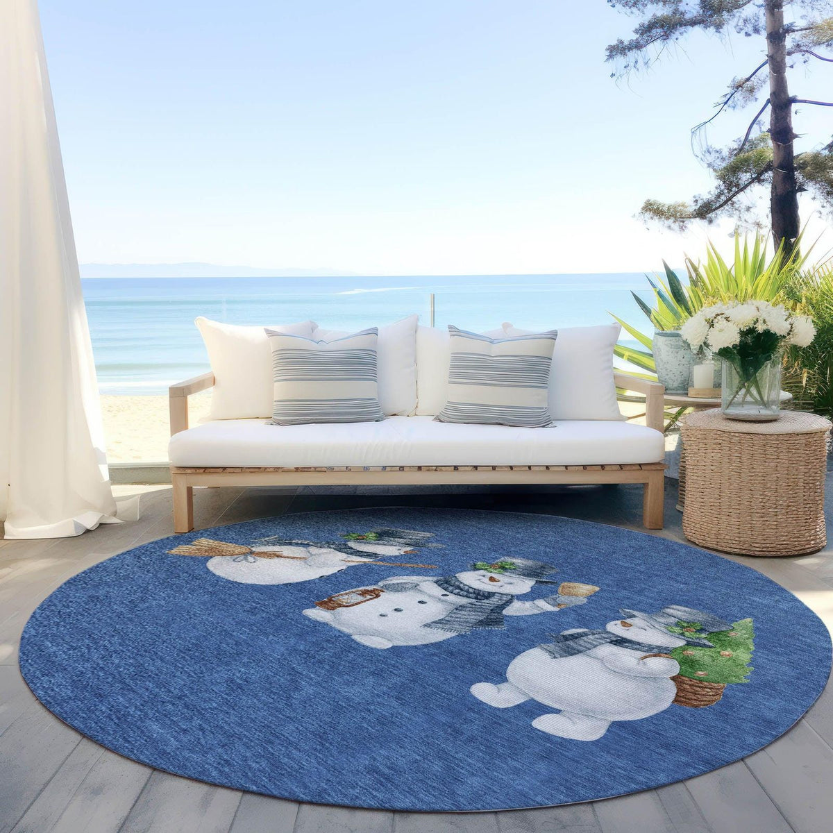 Addison Rugs Raeanor Navy Washable Indoor-Outdoor Rug