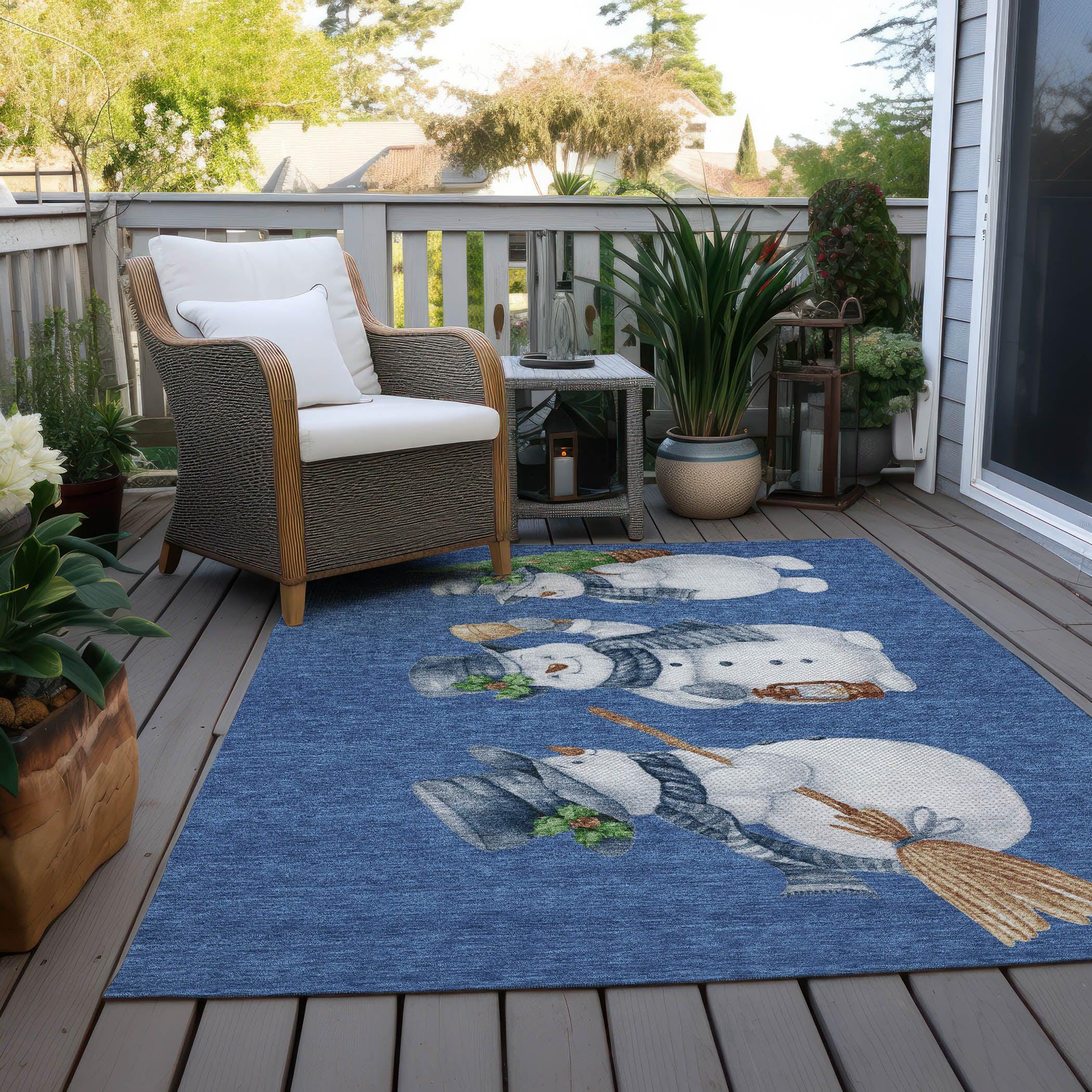 Addison Rugs Raeanor Navy Washable Indoor-Outdoor Rug