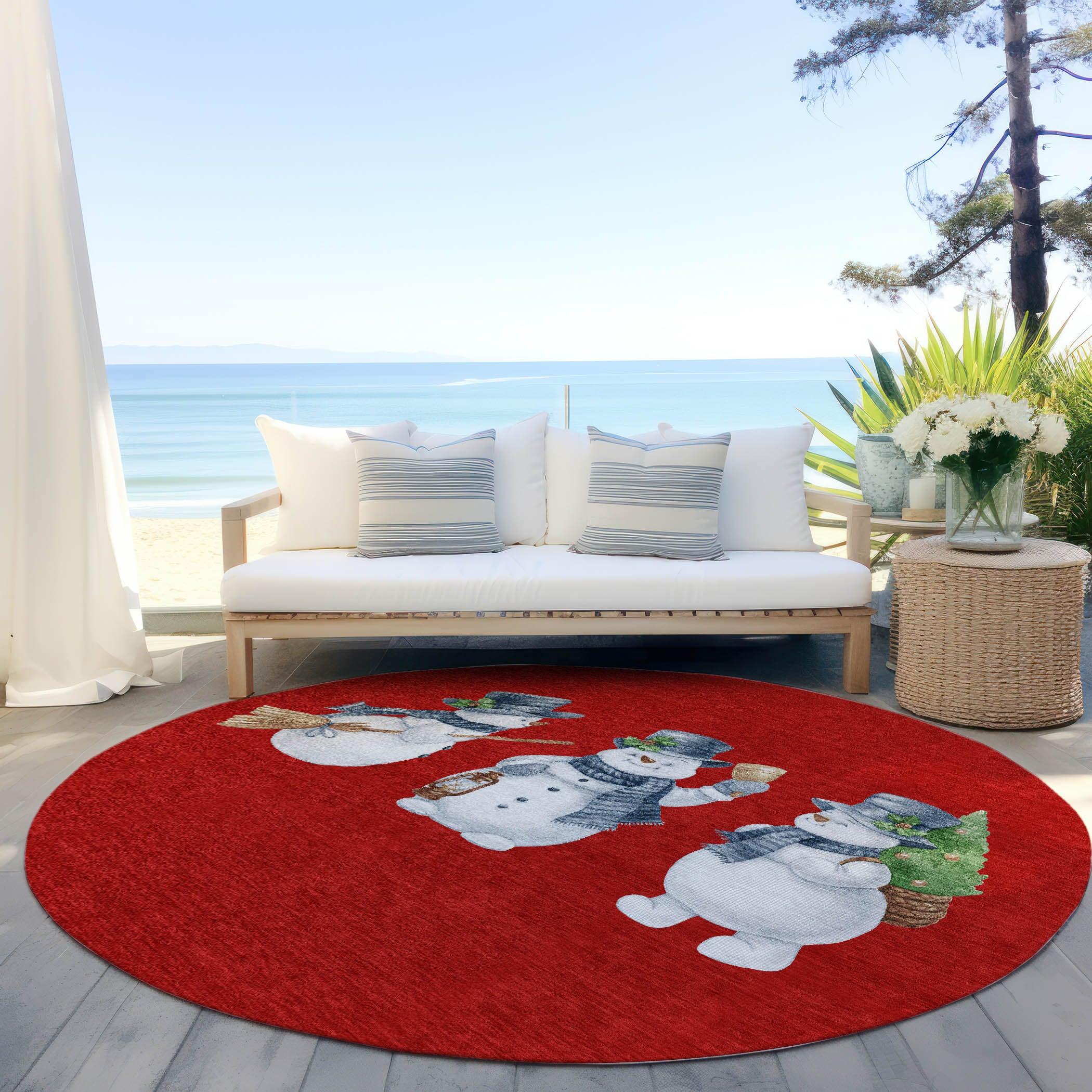 Addison Rugs Raeanor Red Washable Indoor-Outdoor Rug