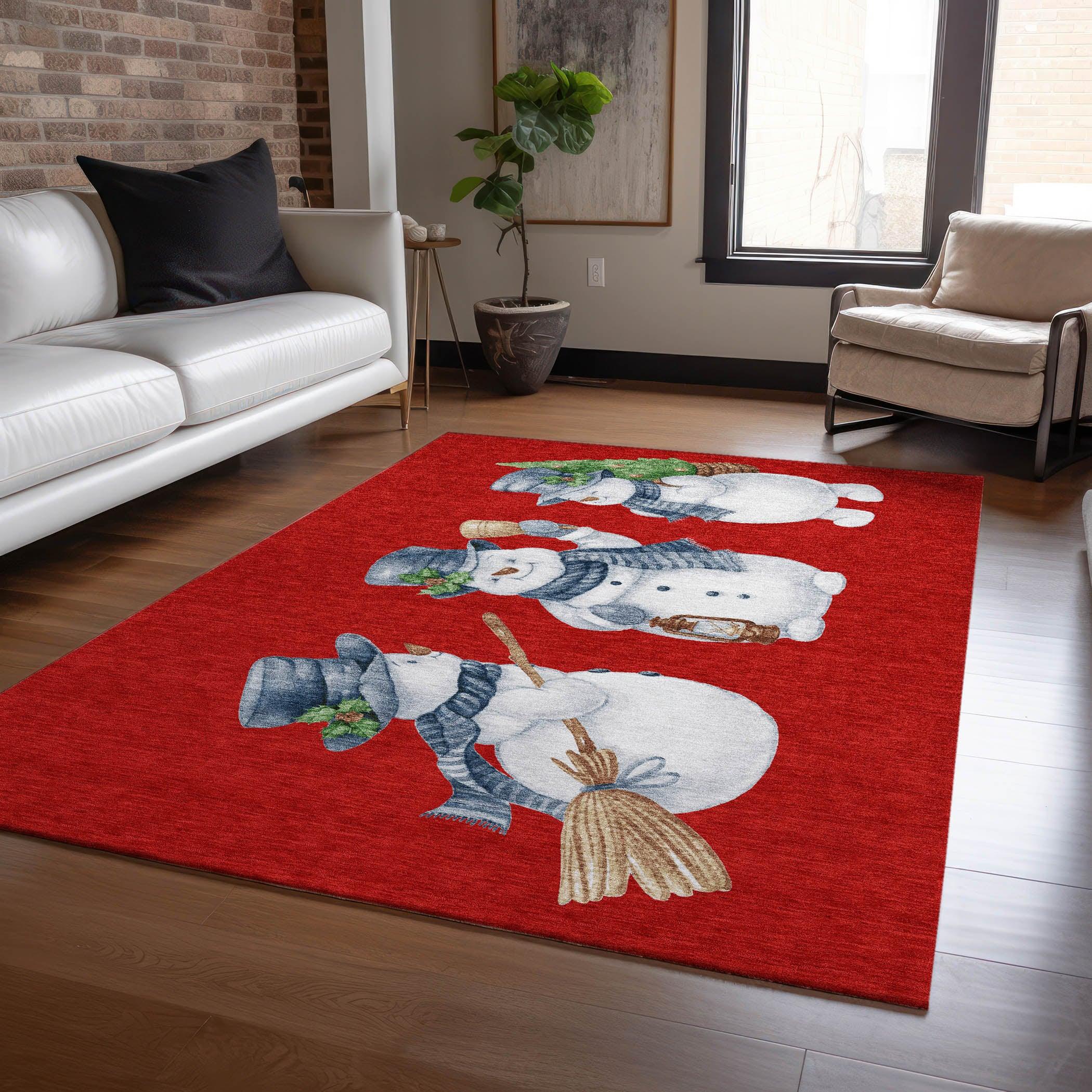Addison Rugs Raeanor Red Washable Indoor-Outdoor Rug