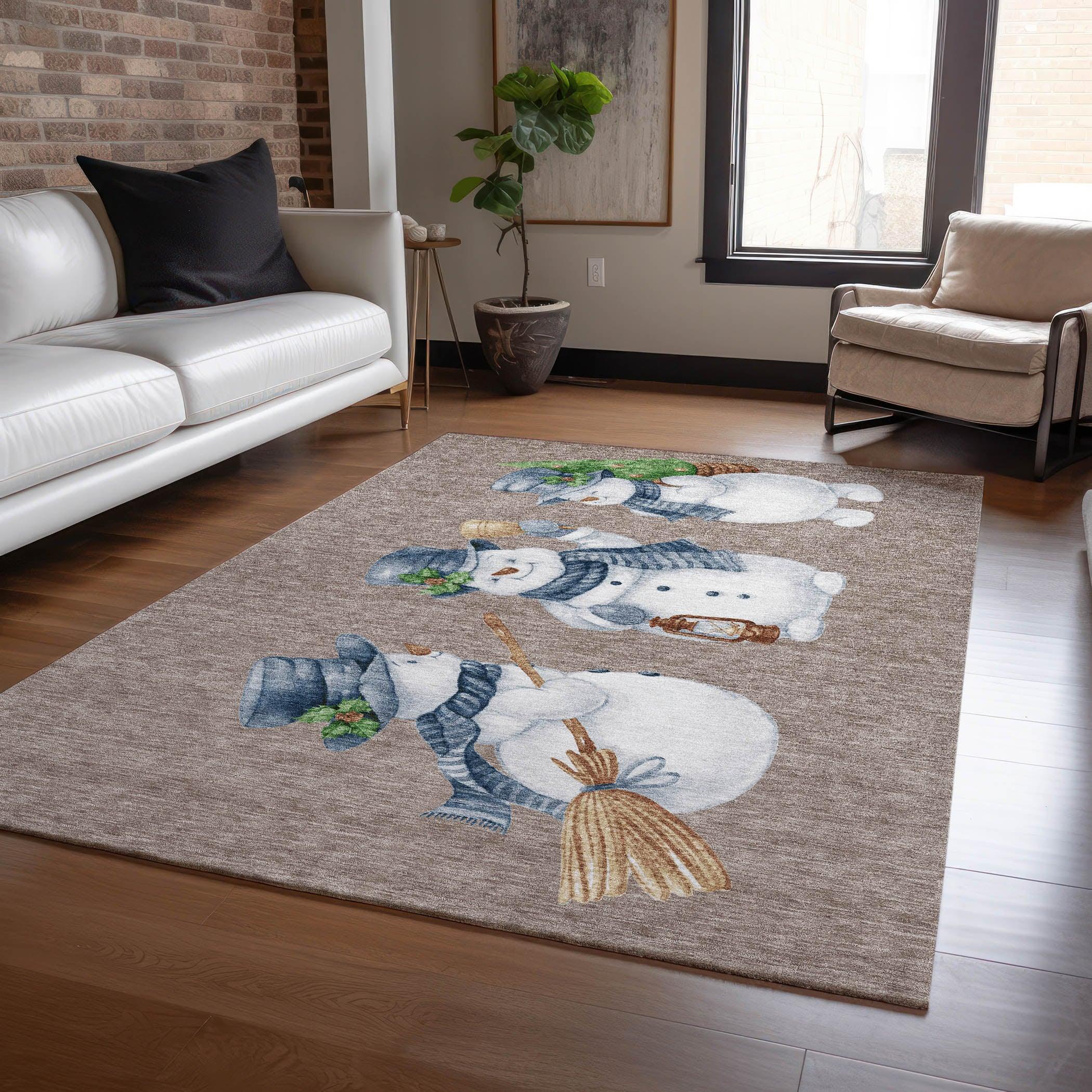 Addison Rugs Raeanor Taupe Washable Indoor-Outdoor Rug