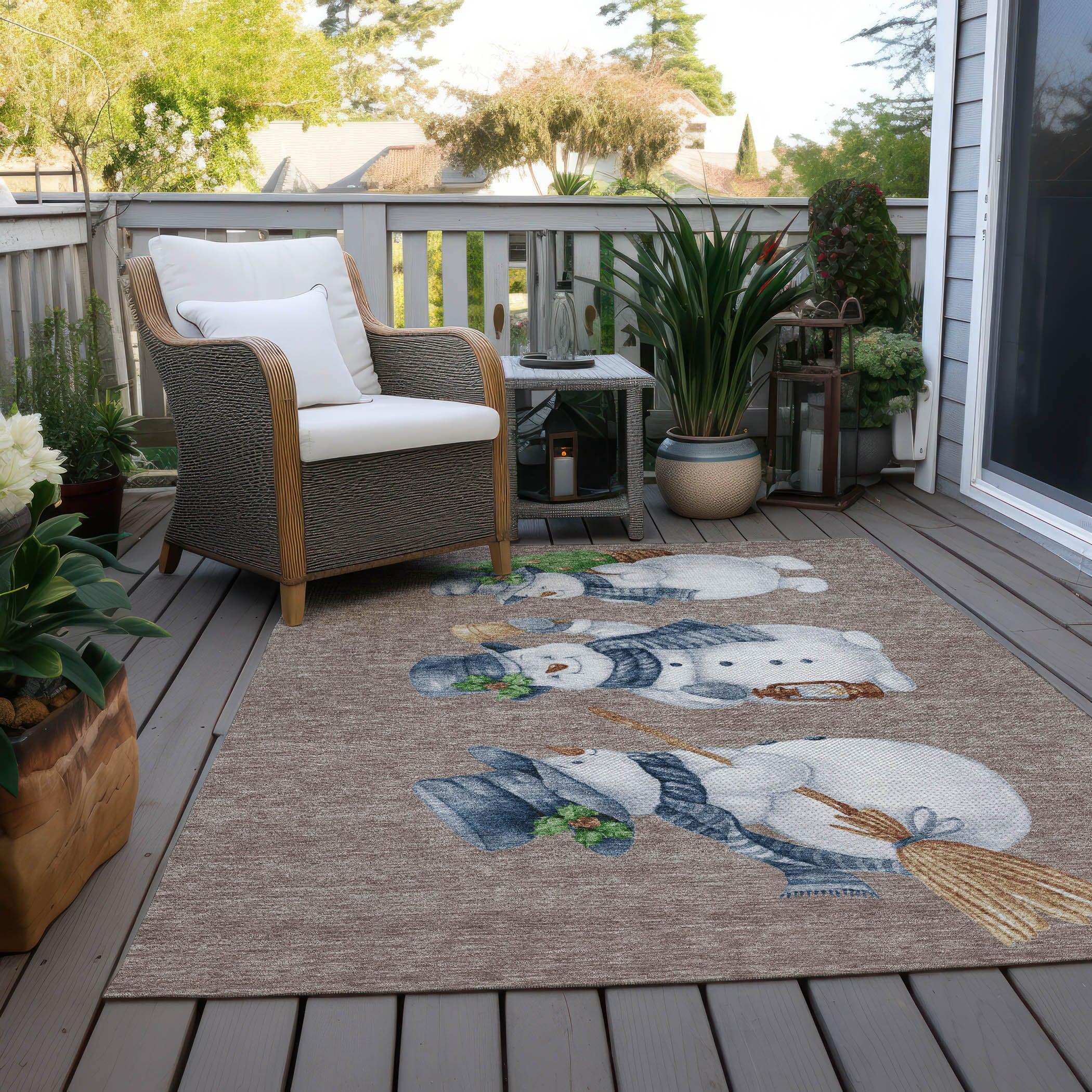 Addison Rugs Raeanor Taupe Washable Indoor-Outdoor Rug