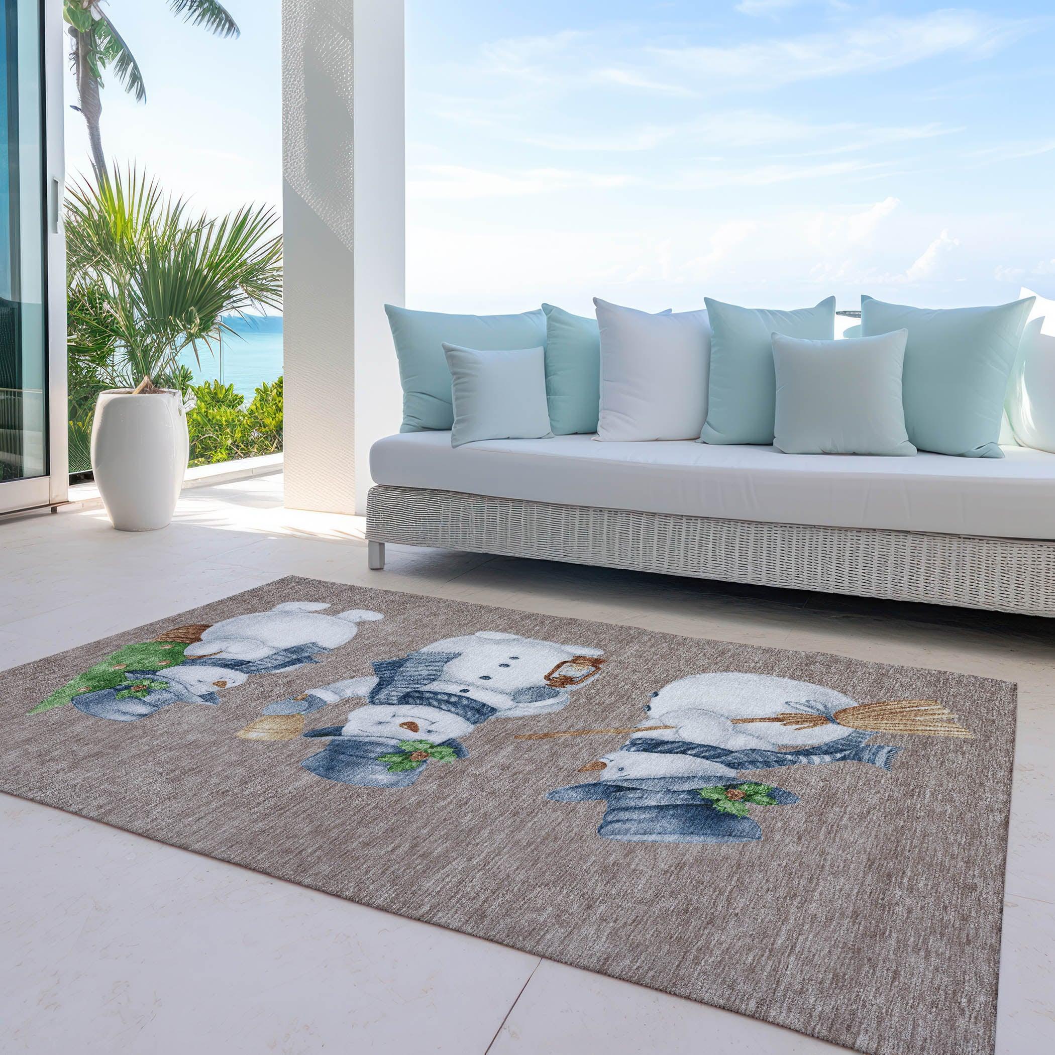 Addison Rugs Raeanor Taupe Washable Indoor-Outdoor Rug