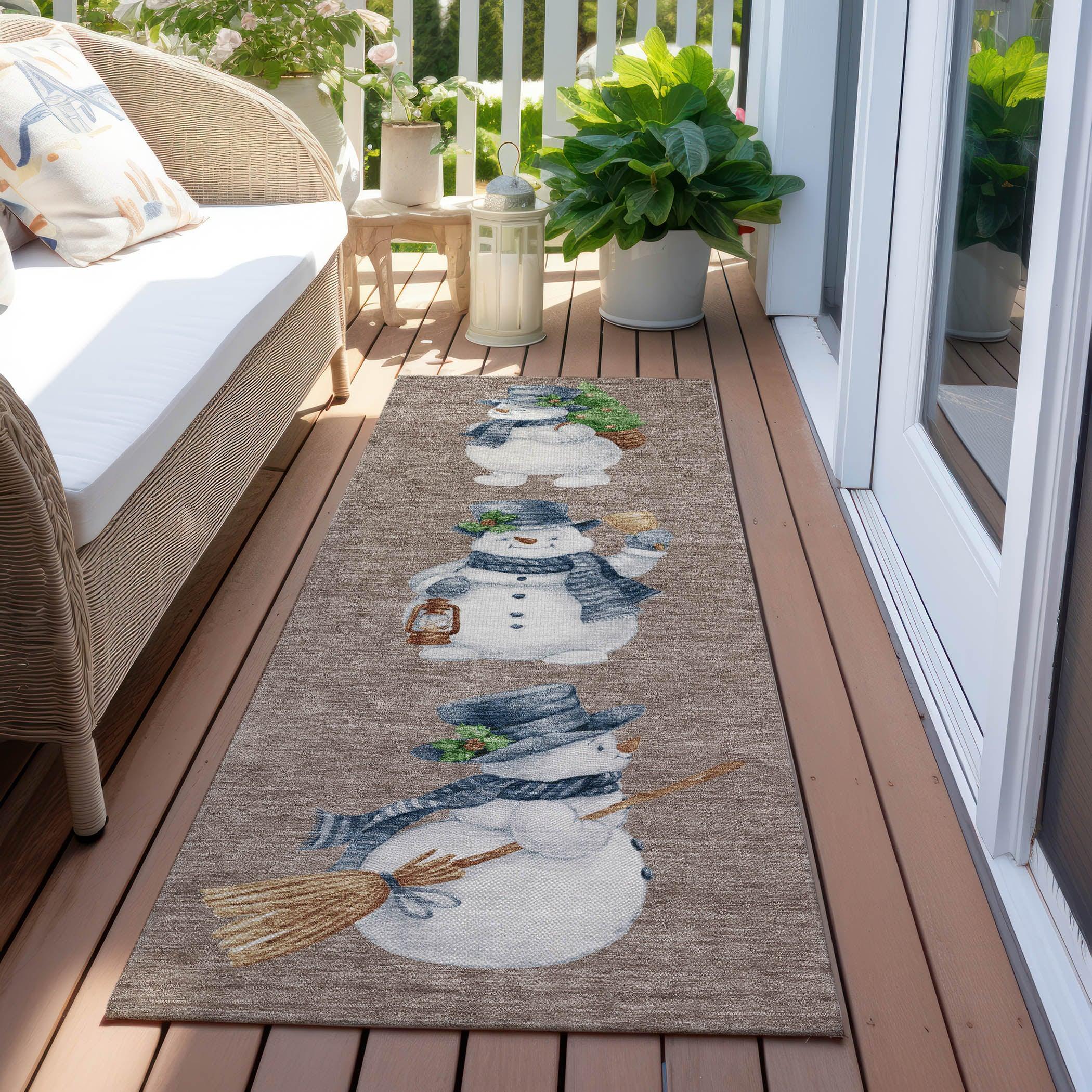 Addison Rugs Raeanor Taupe Washable Indoor-Outdoor Rug