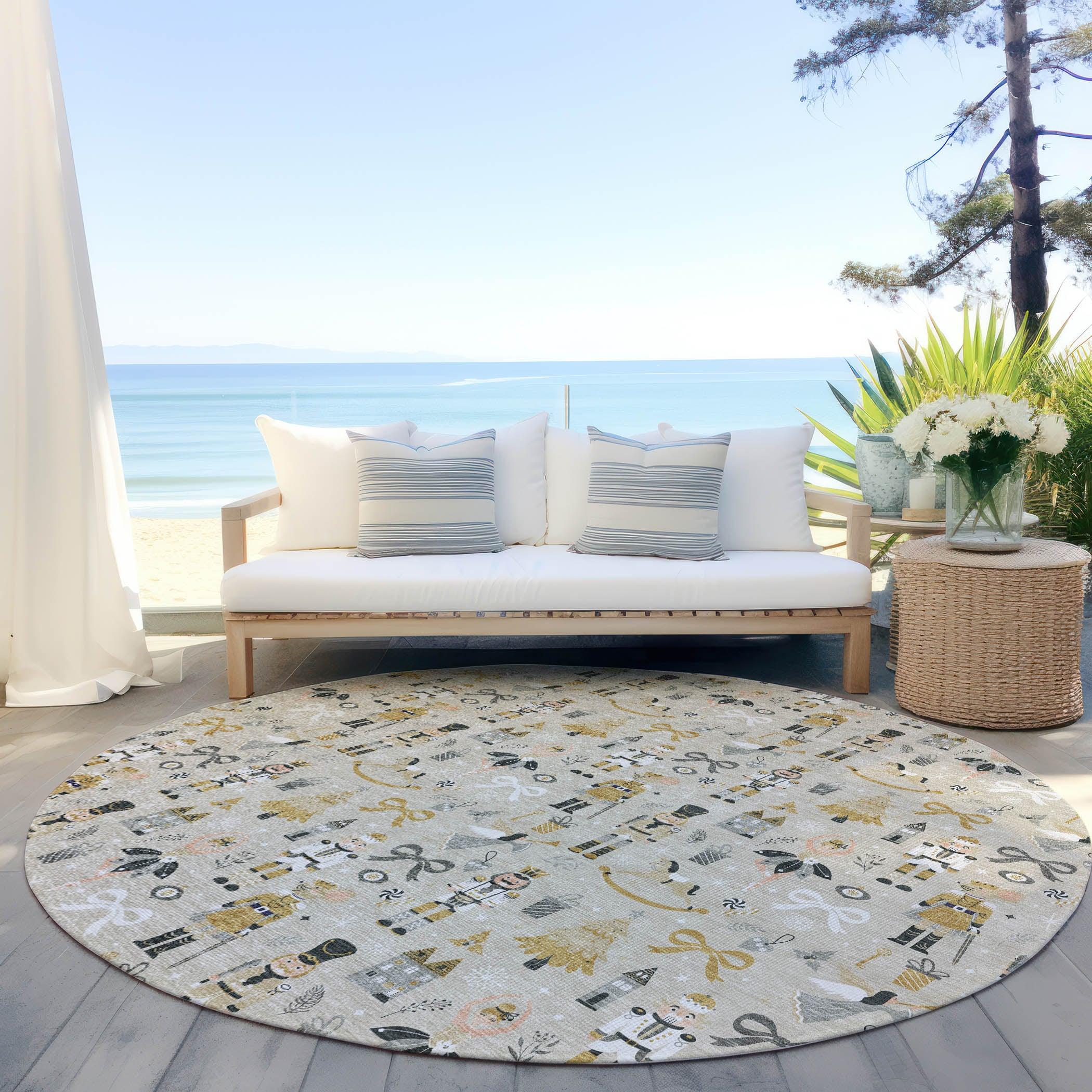 Addison Rugs Raeara Brown Washable Indoor-Outdoor Rug