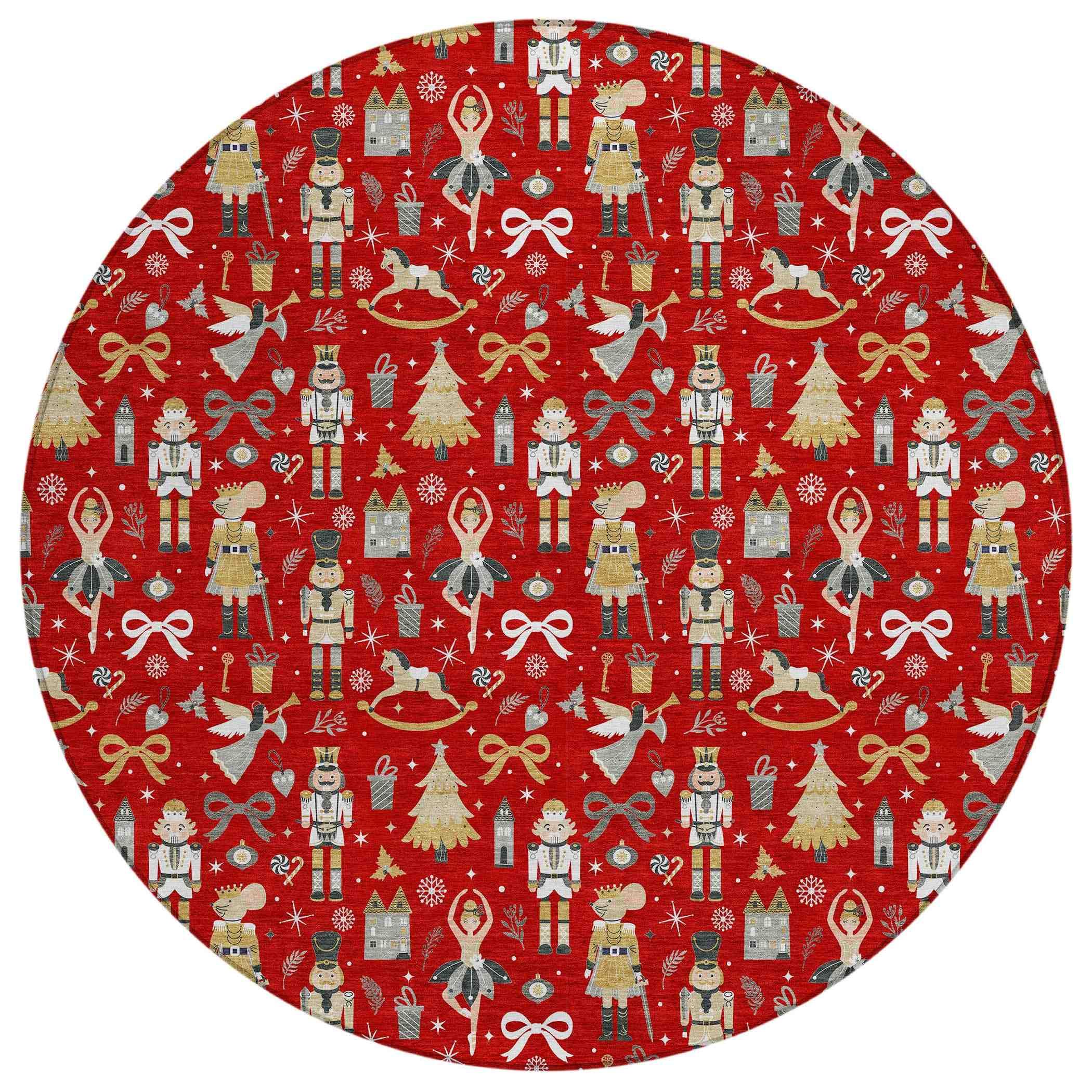 Addison Rugs Raeara Red Washable Indoor-Outdoor Rug