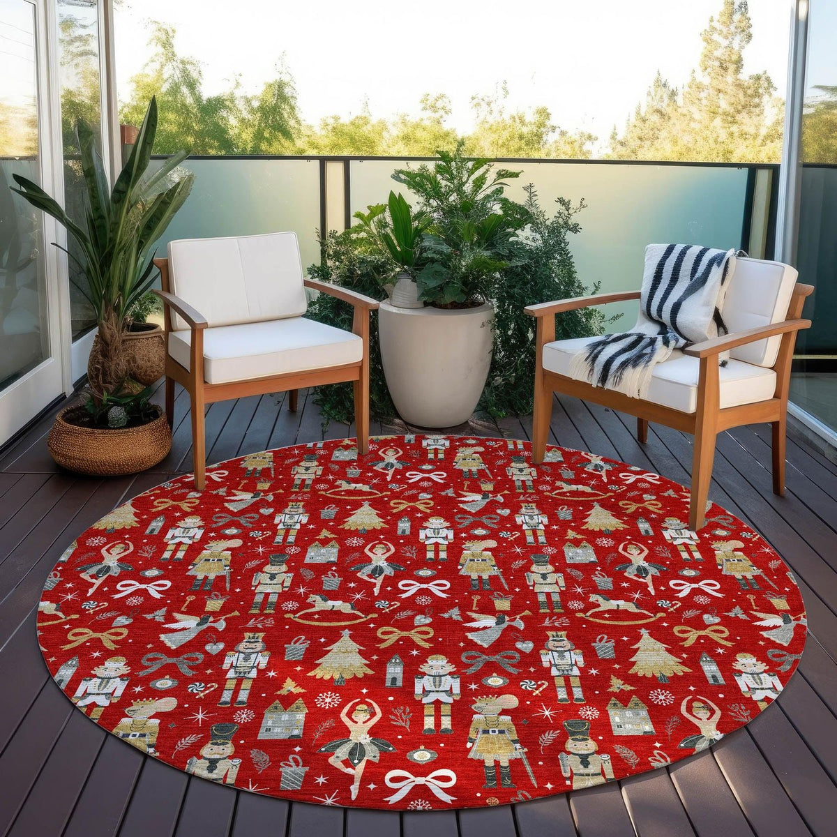 Addison Rugs Raeara Red Washable Indoor-Outdoor Rug