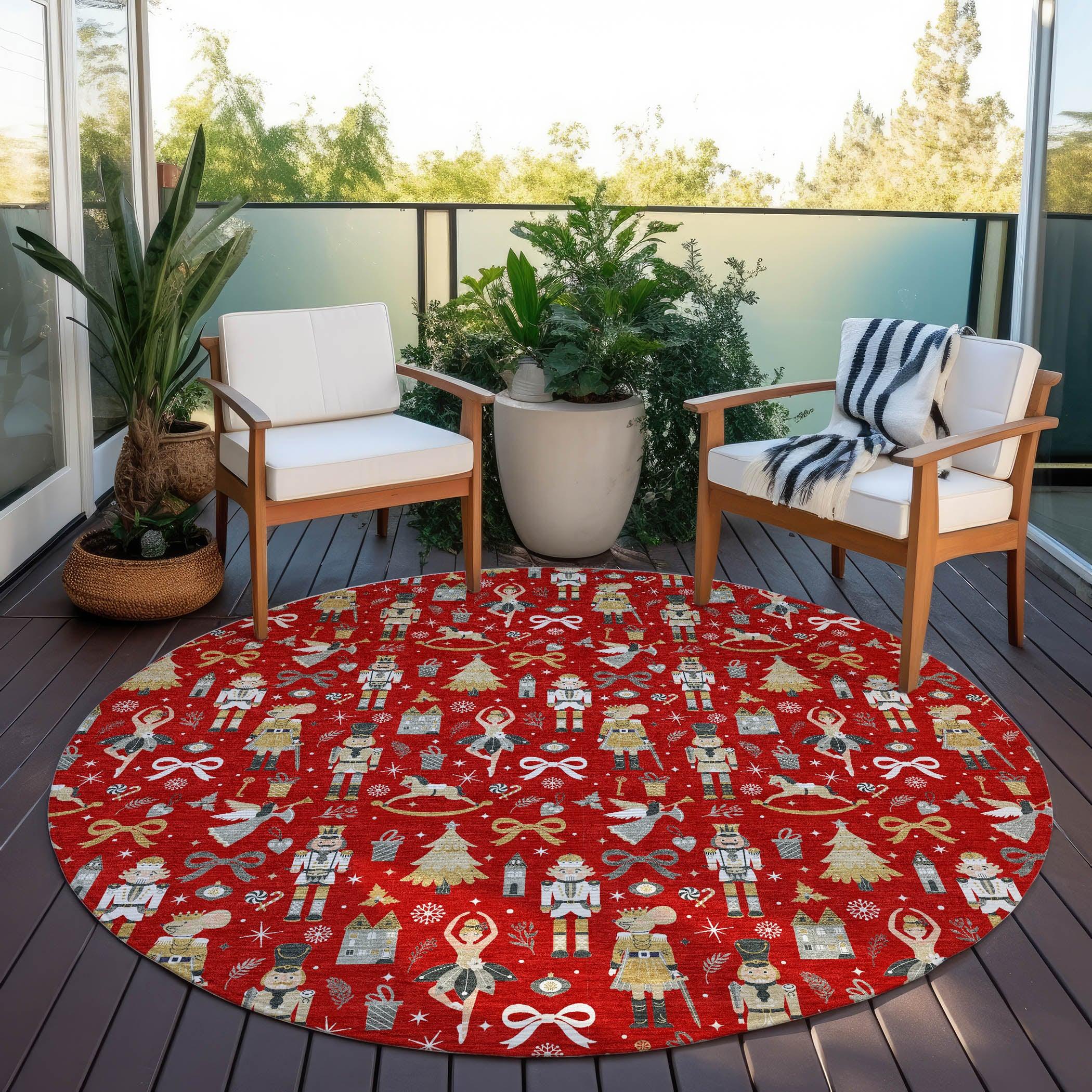 Addison Rugs Raeara Red Washable Indoor-Outdoor Rug