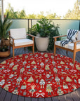 Addison Rugs Raeara Red Washable Indoor-Outdoor Rug