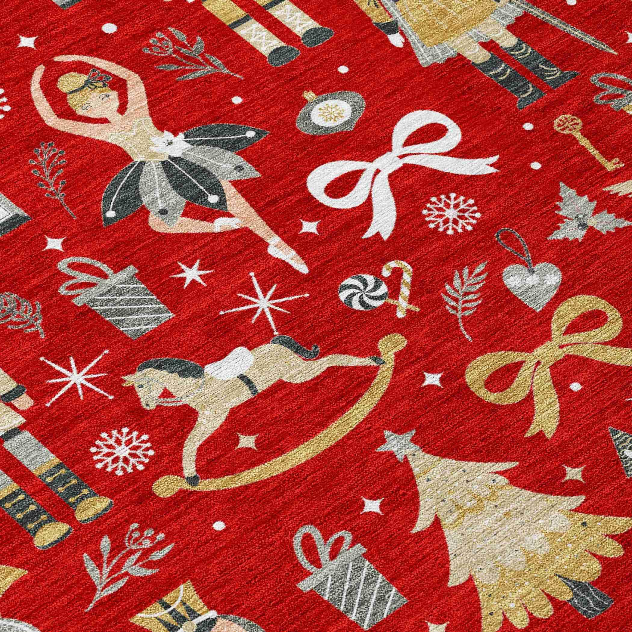 Addison Rugs Raeara Red Washable Indoor-Outdoor Rug