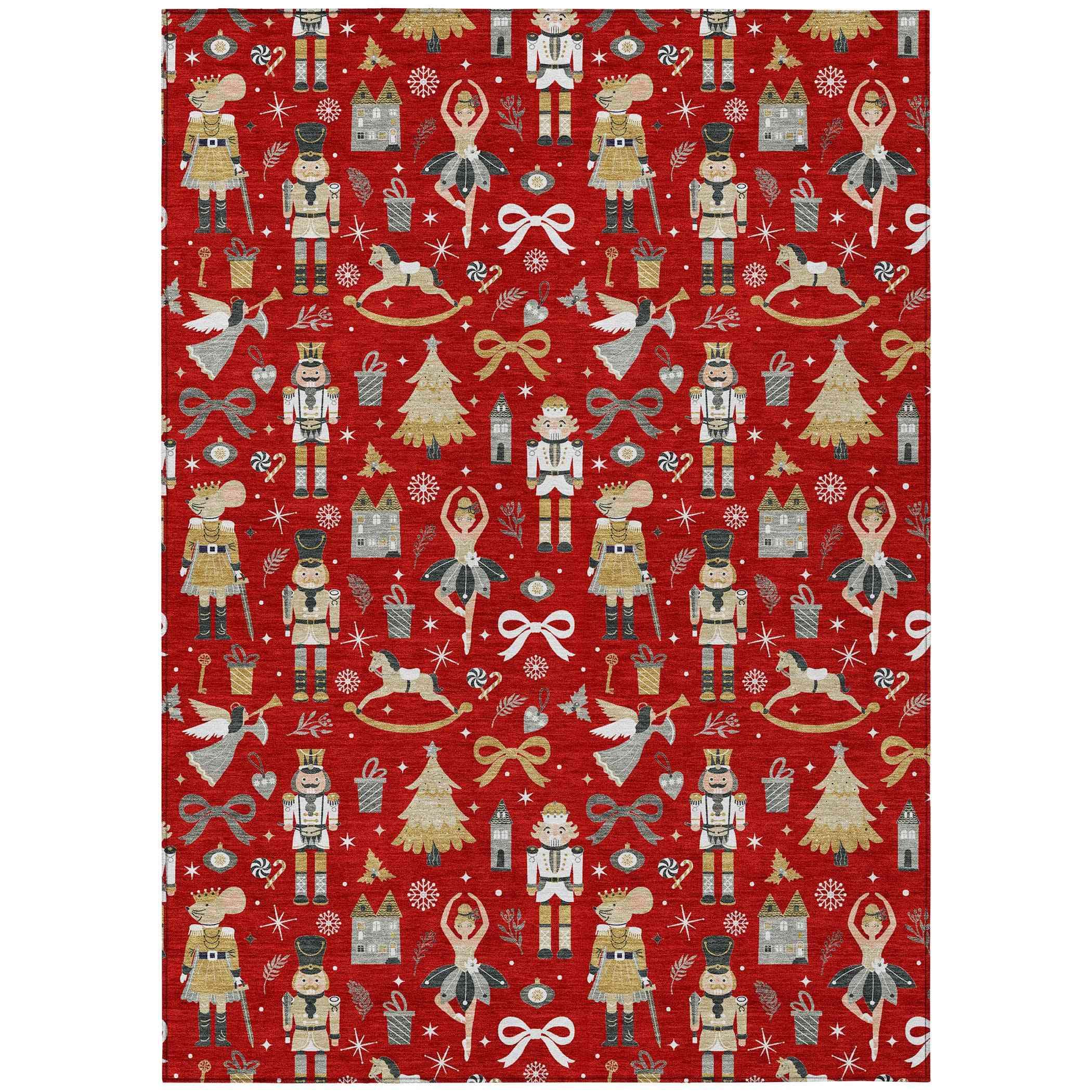 Addison Rugs Raeara Red Washable Indoor-Outdoor Rug