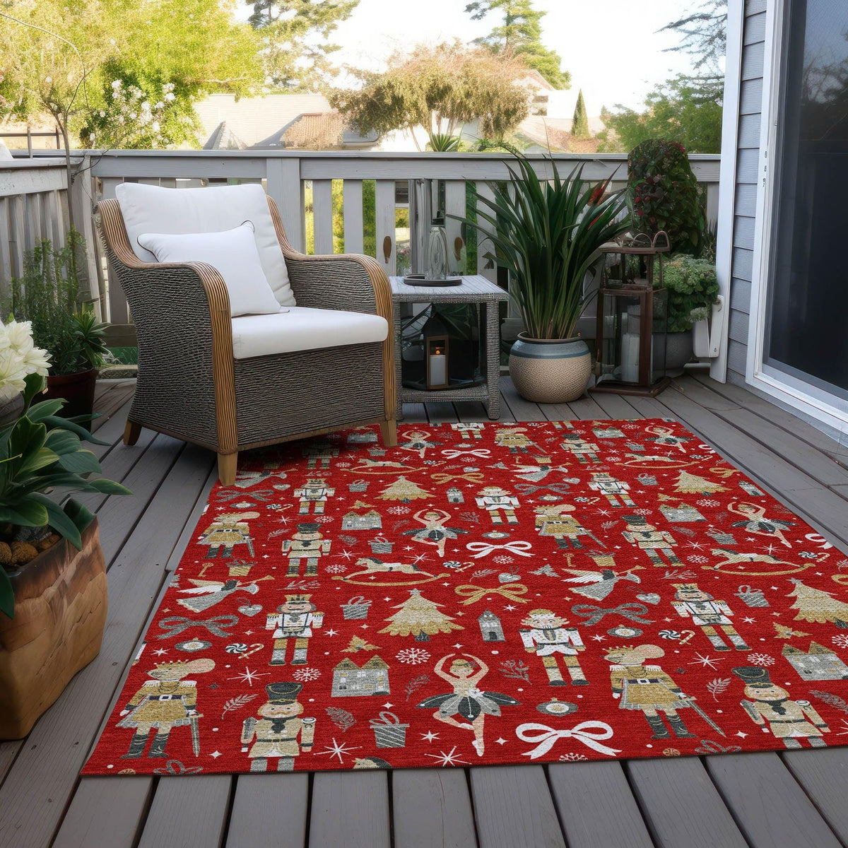 Addison Rugs Raeara Red Washable Indoor-Outdoor Rug