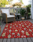 Addison Rugs Raeara Red Washable Indoor-Outdoor Rug