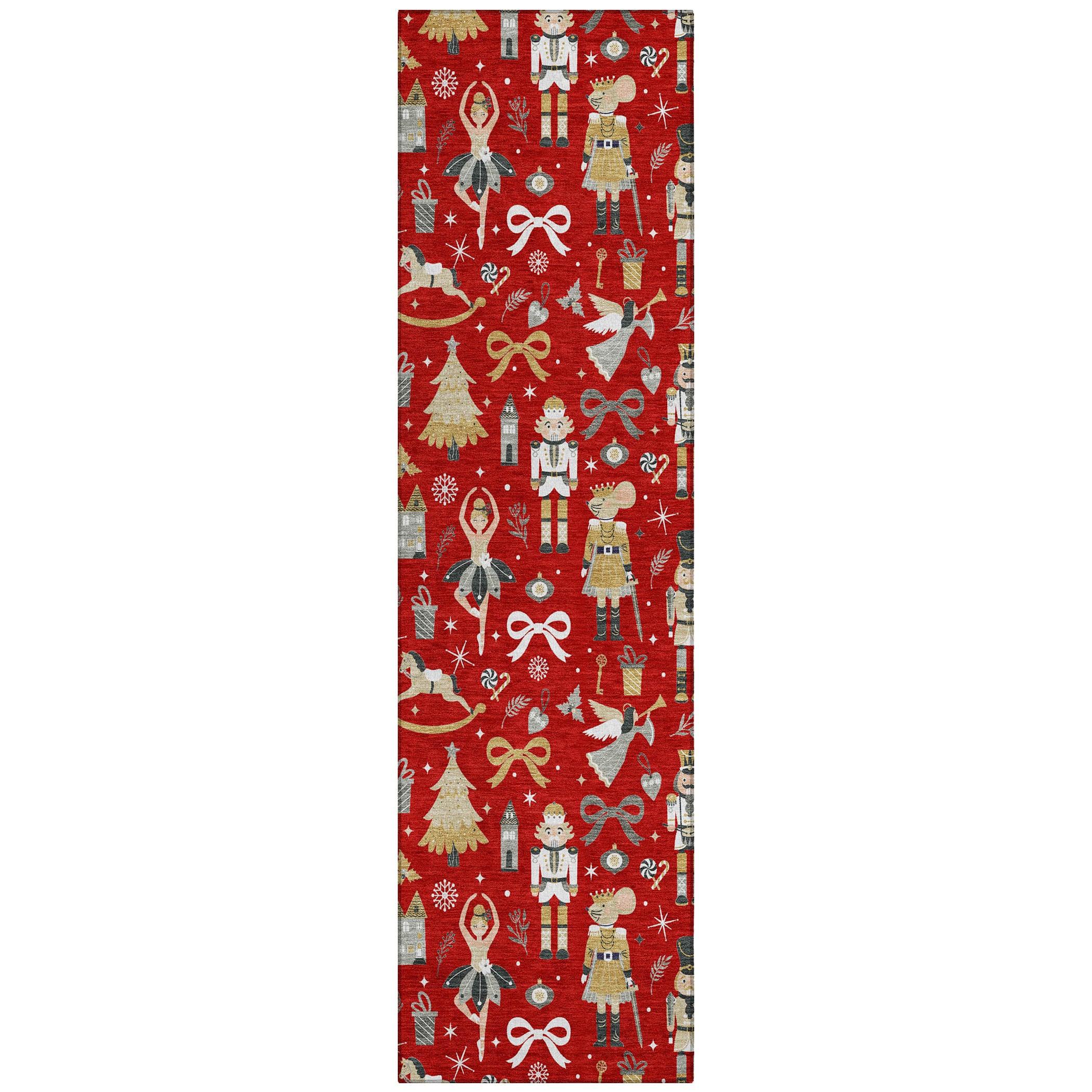 Addison Rugs Raeara Red Washable Indoor-Outdoor Rug