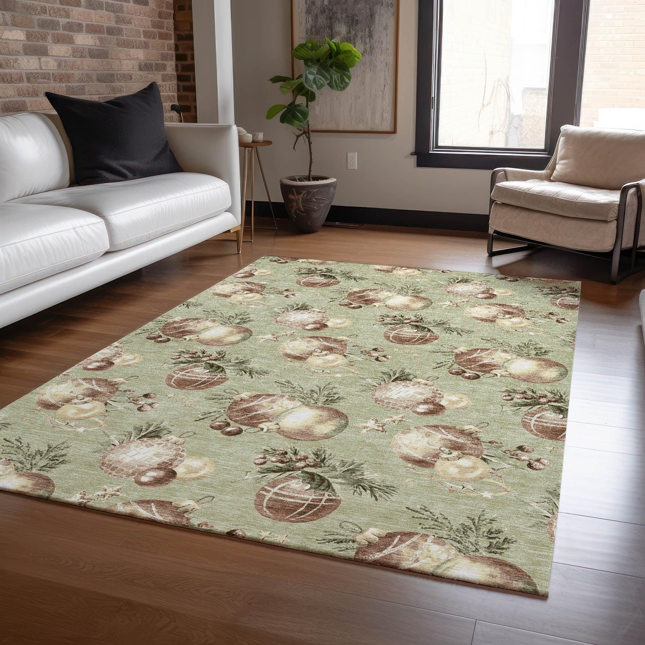 Addison Rugs Raearis Aloe Washable Indoor-Outdoor Rug