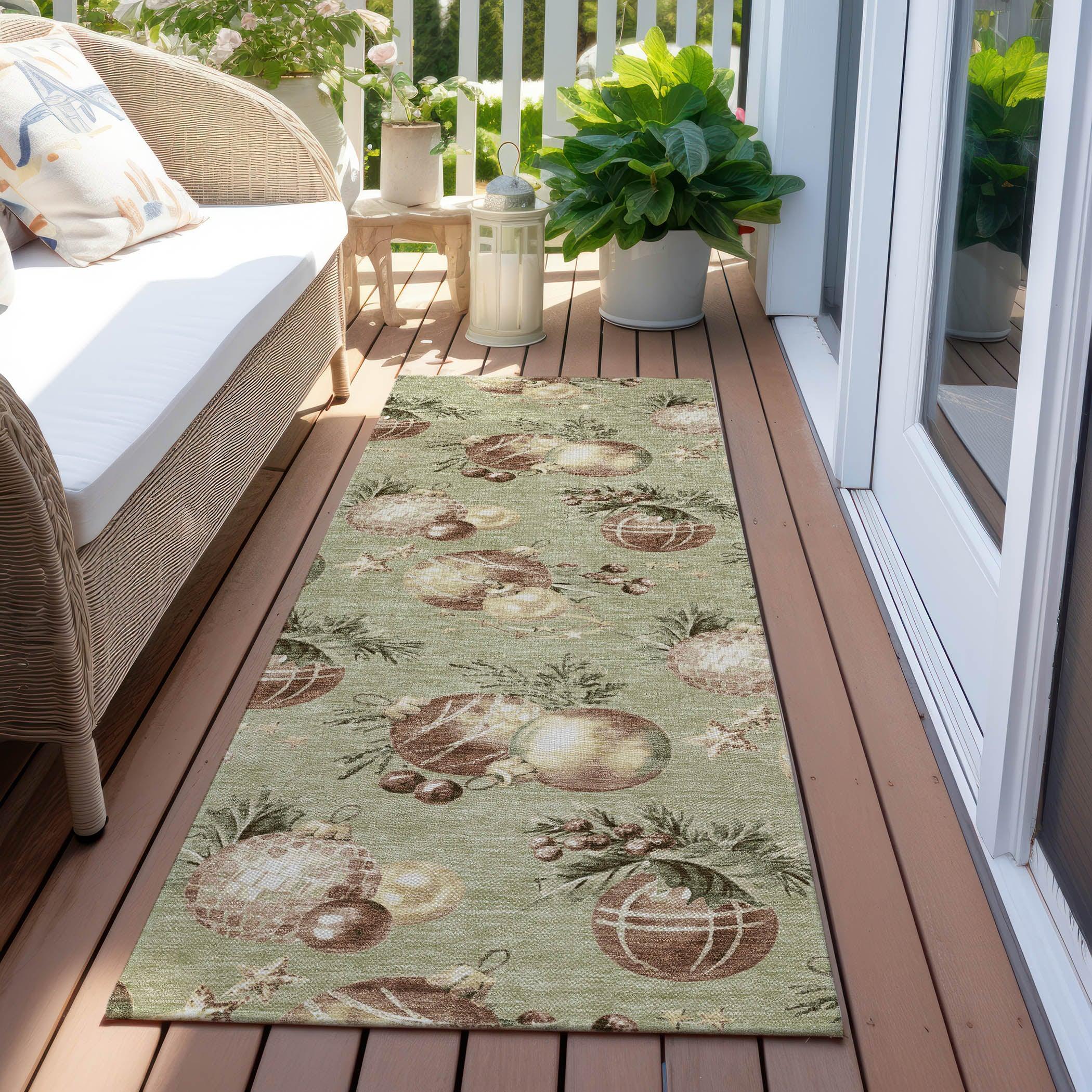 Addison Rugs Raearis Aloe Washable Indoor-Outdoor Rug
