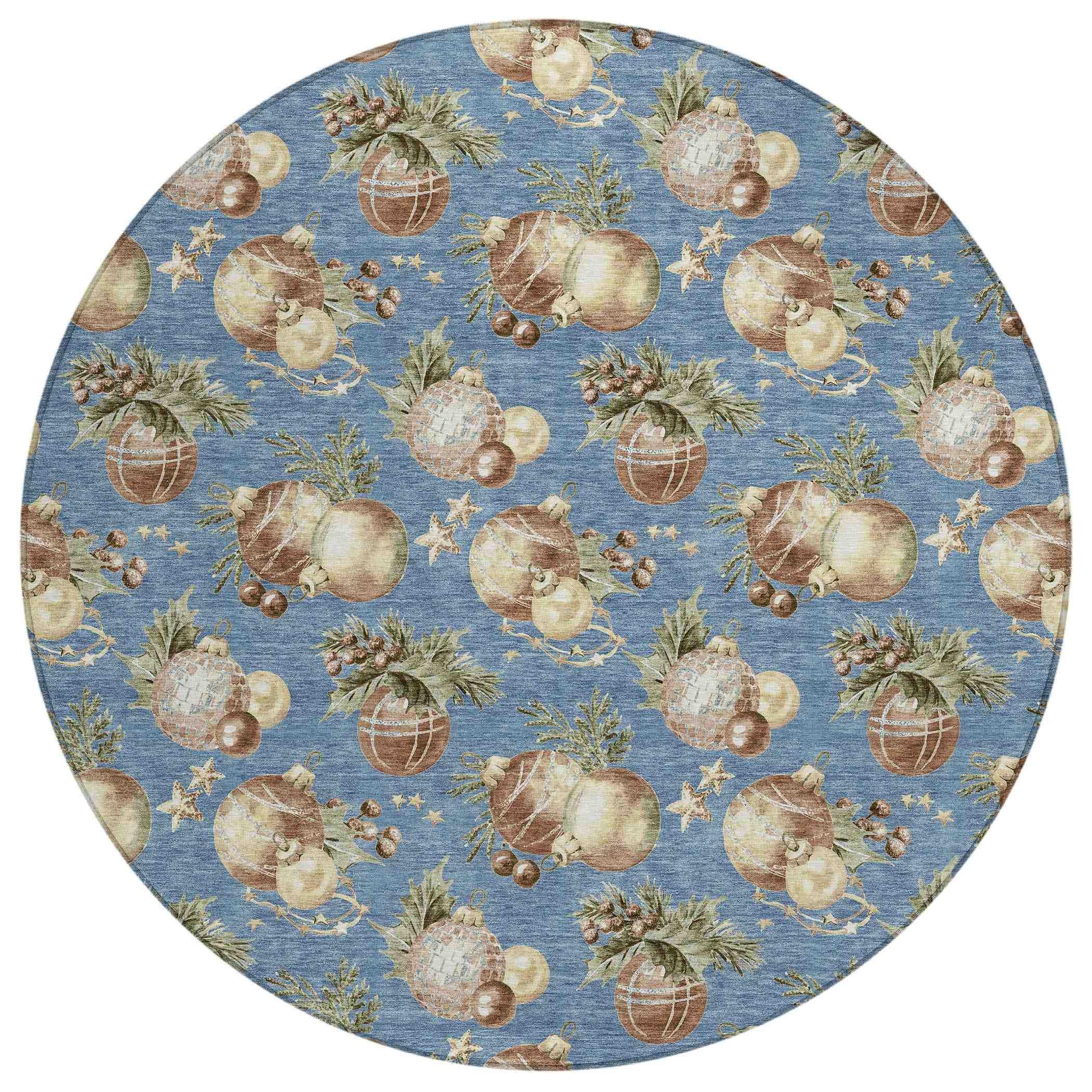 Addison Rugs Raearis Blue Washable Indoor-Outdoor Rug