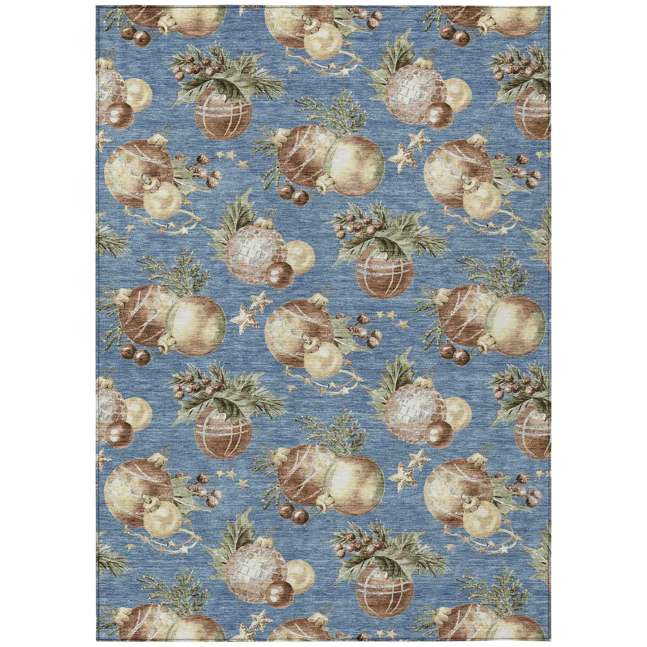 Addison Rugs Raearis Blue Washable Indoor-Outdoor Rug