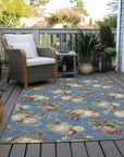 Addison Rugs Raearis Blue Washable Indoor-Outdoor Rug