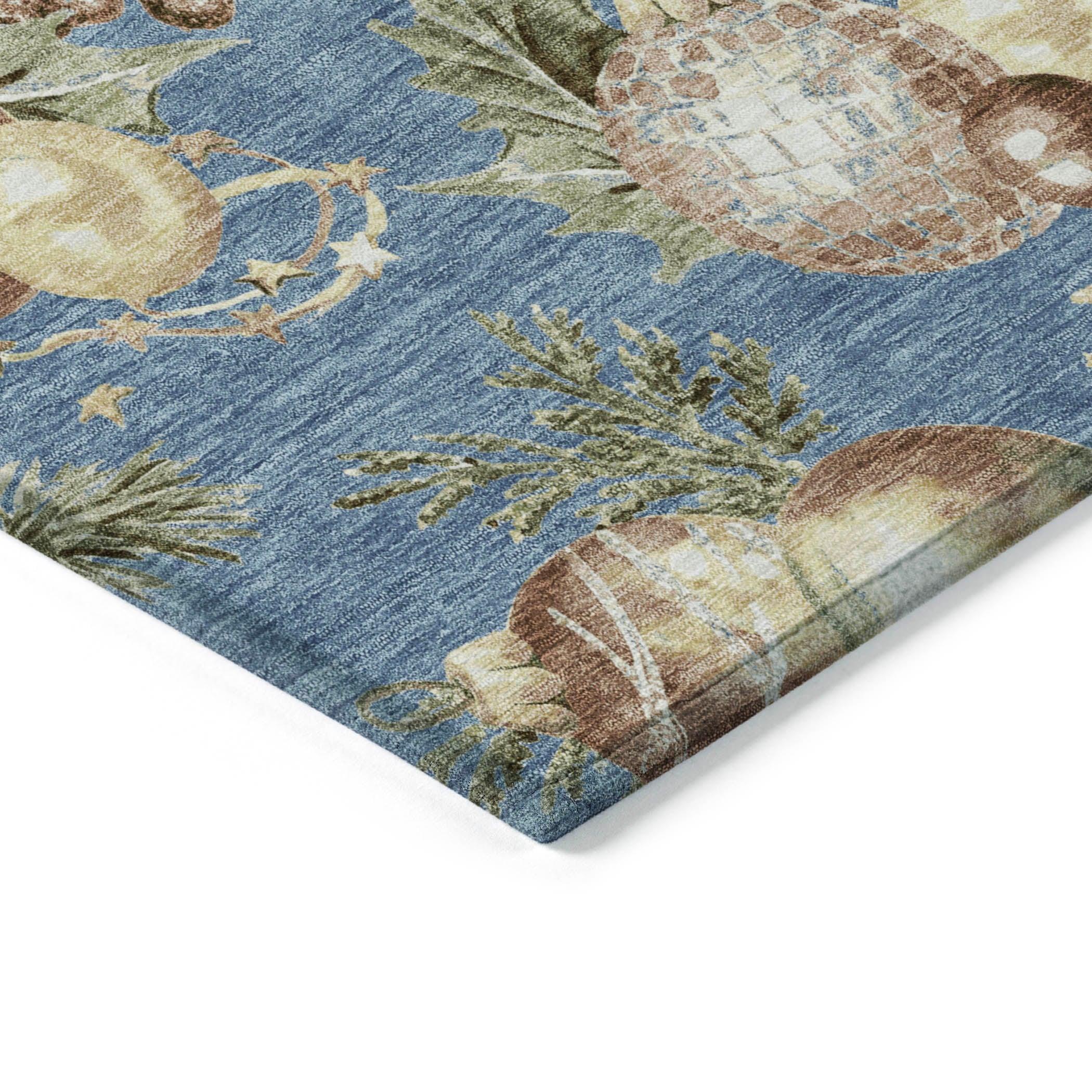 Addison Rugs Raearis Blue Washable Indoor-Outdoor Rug