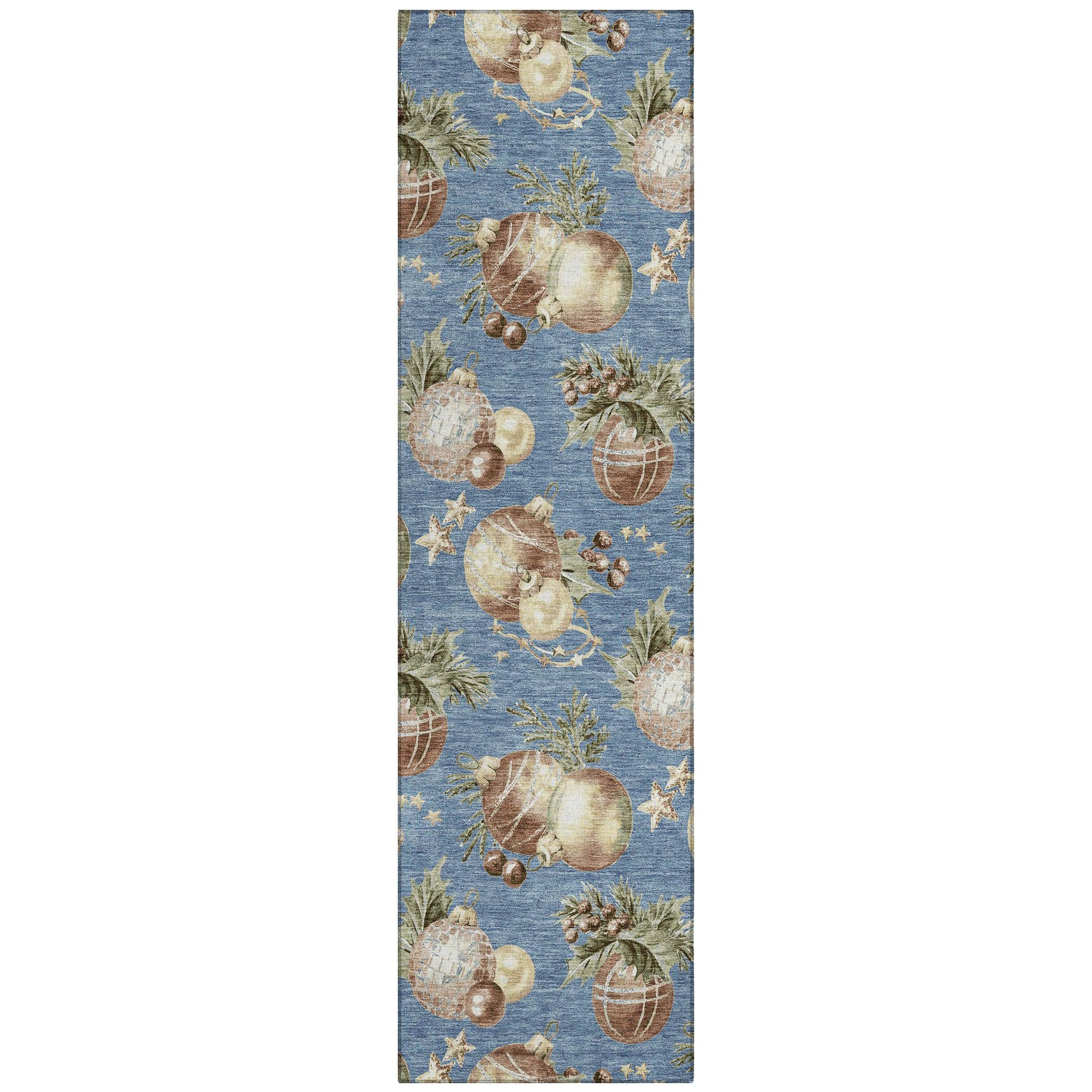 Addison Rugs Raearis Blue Washable Indoor-Outdoor Rug