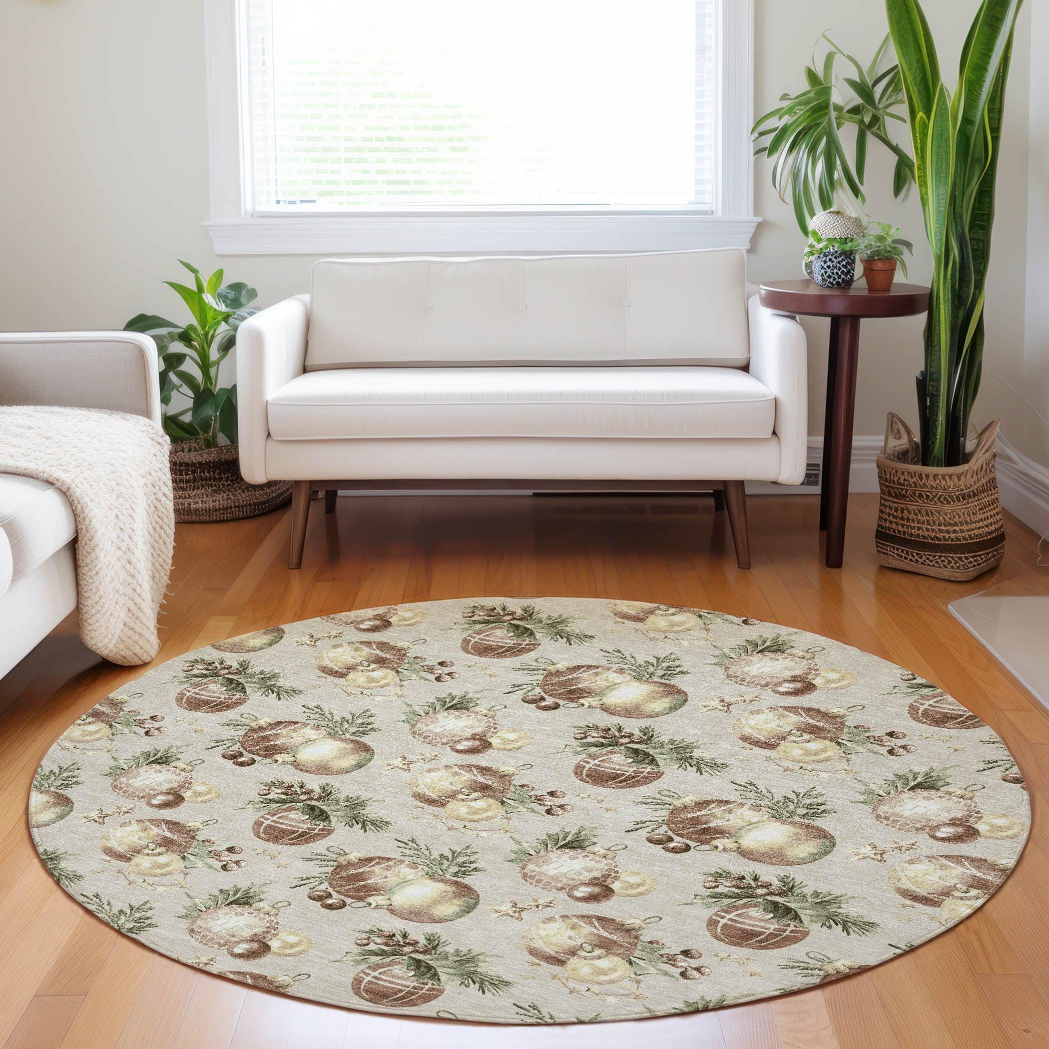 Addison Rugs Raearis Brown Washable Indoor-Outdoor Rug