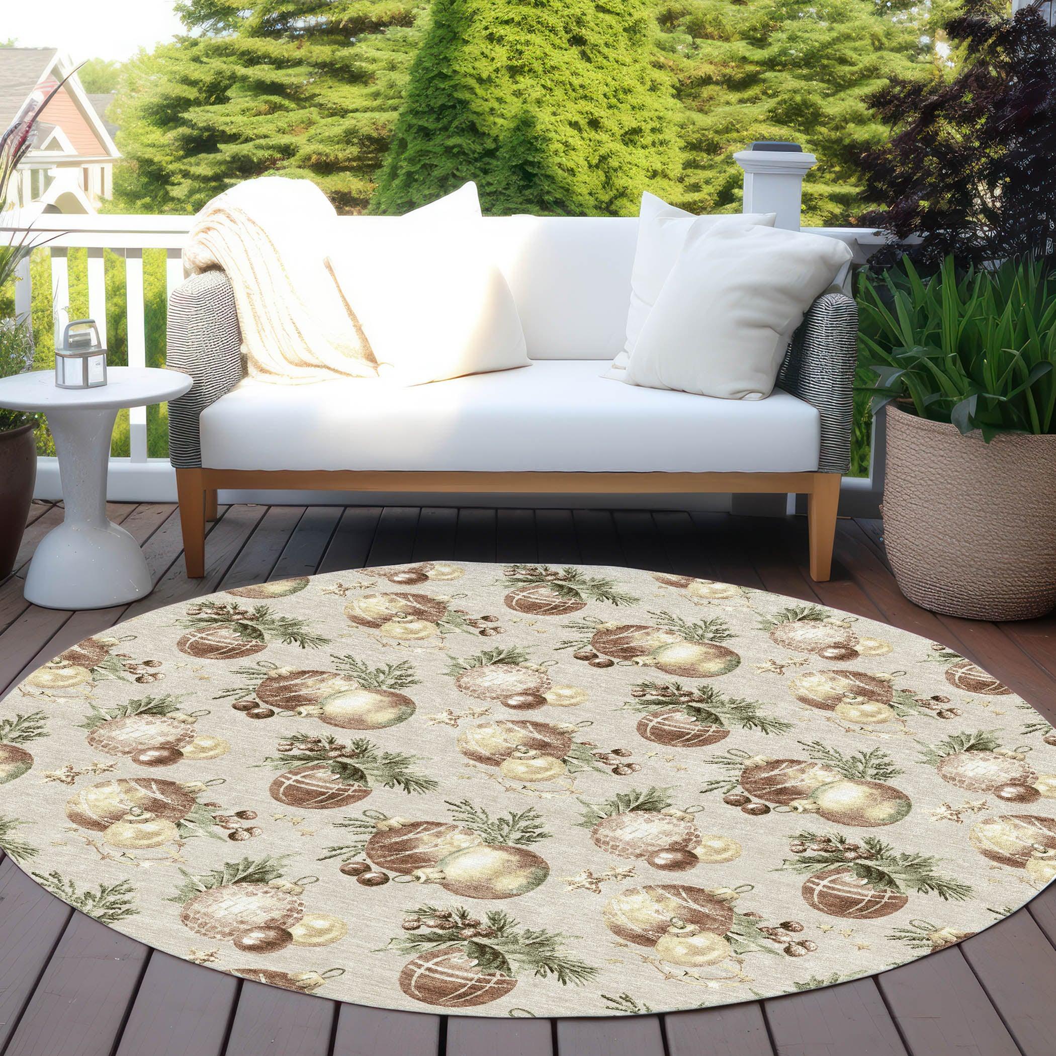 Addison Rugs Raearis Brown Washable Indoor-Outdoor Rug