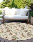 Addison Rugs Raearis Brown Washable Indoor-Outdoor Rug