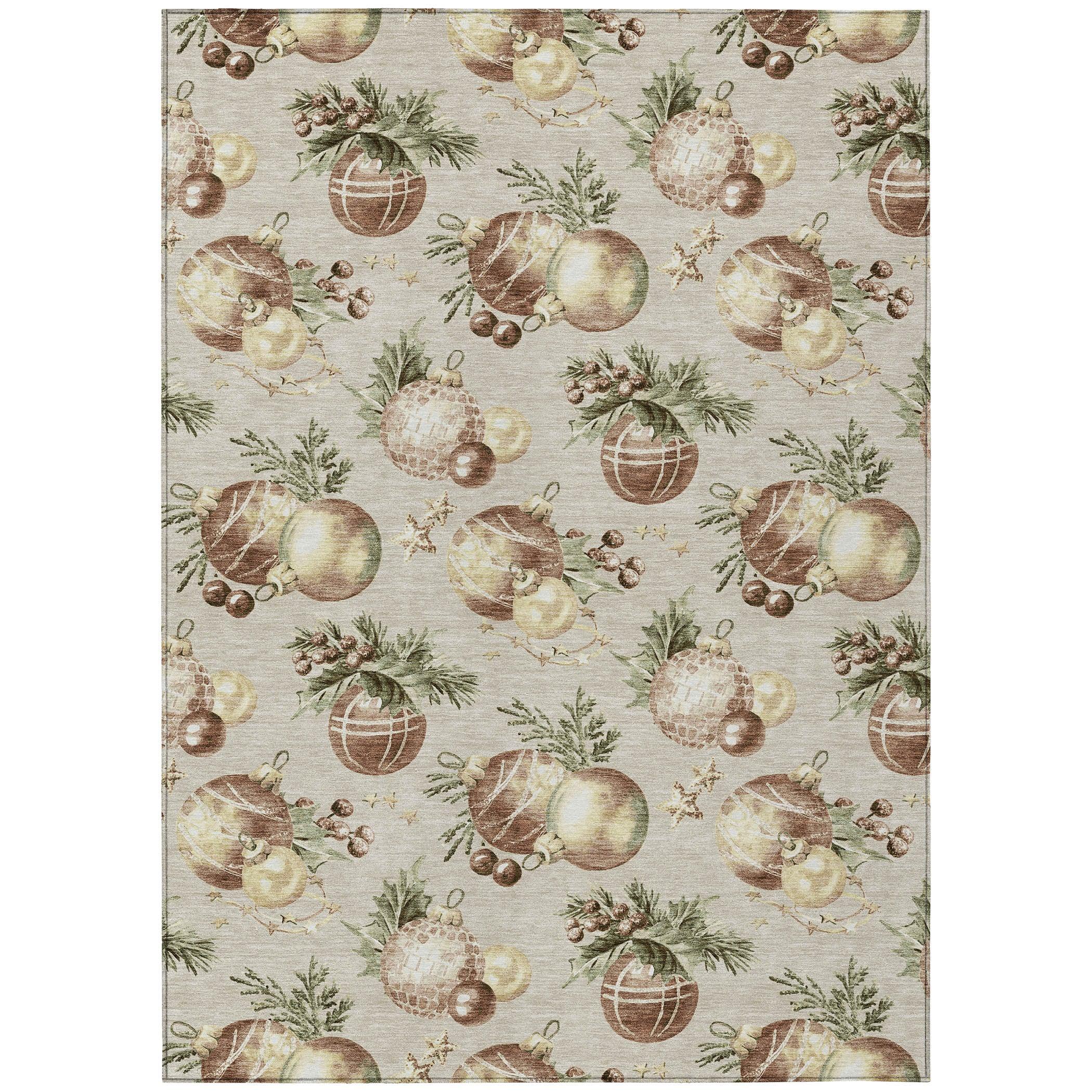 Addison Rugs Raearis Brown Washable Indoor-Outdoor Rug