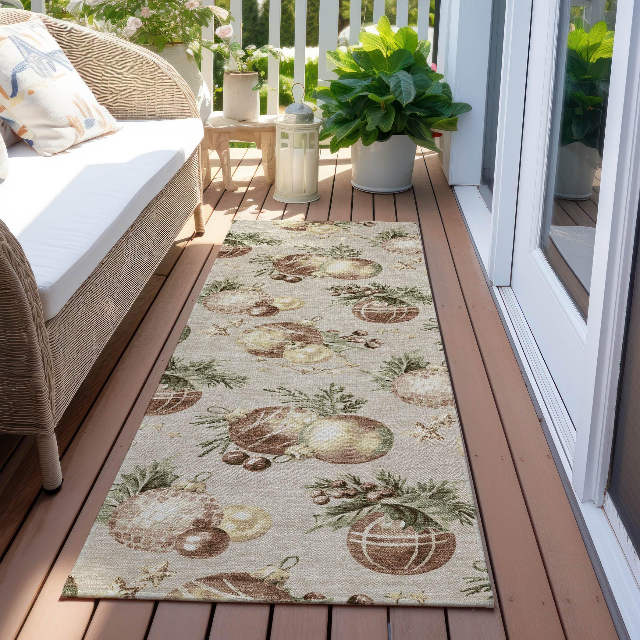 Addison Rugs Raearis Brown Washable Indoor-Outdoor Rug