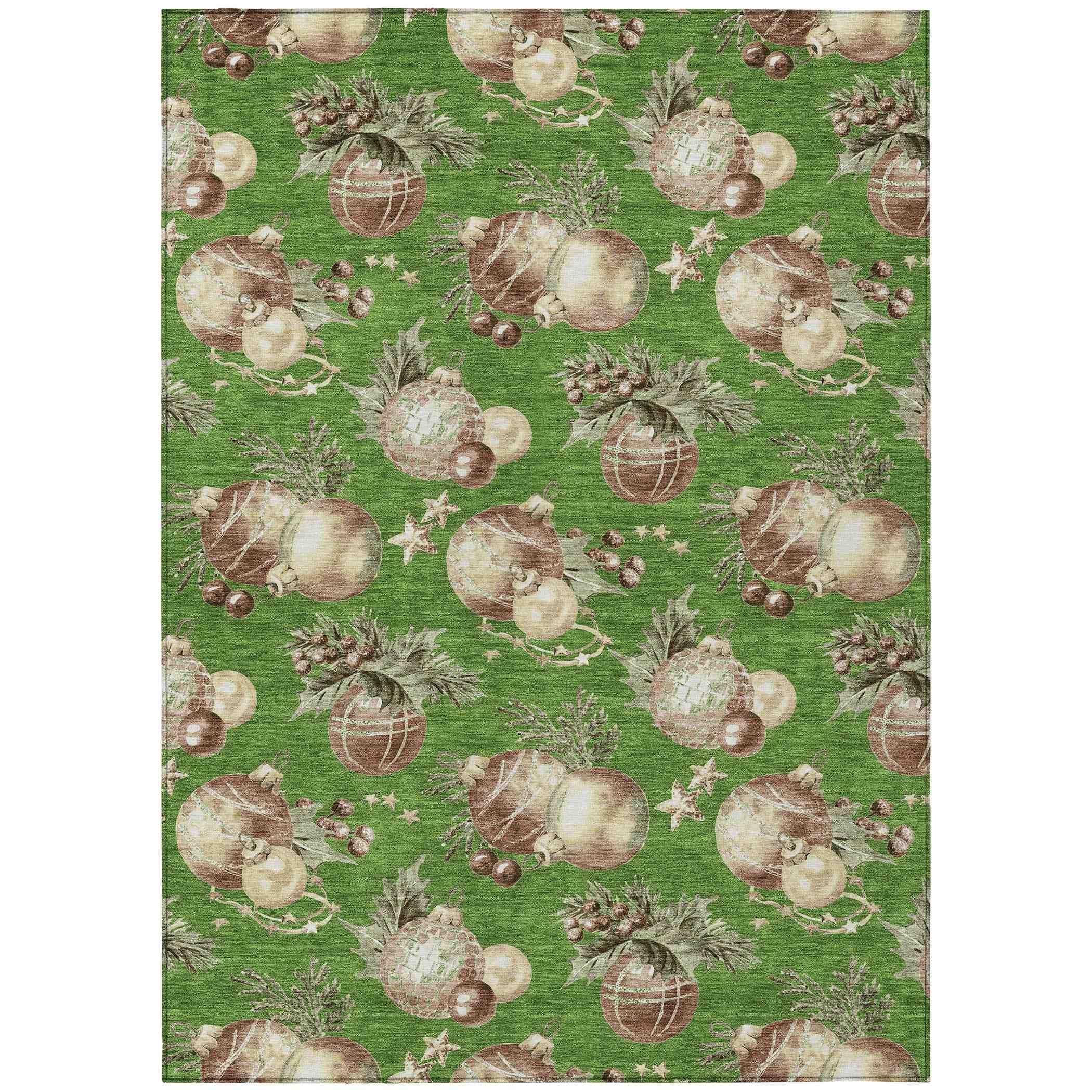 Addison Rugs Raearis Green Washable Indoor-Outdoor Rug
