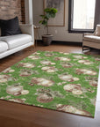 Addison Rugs Raearis Green Washable Indoor-Outdoor Rug