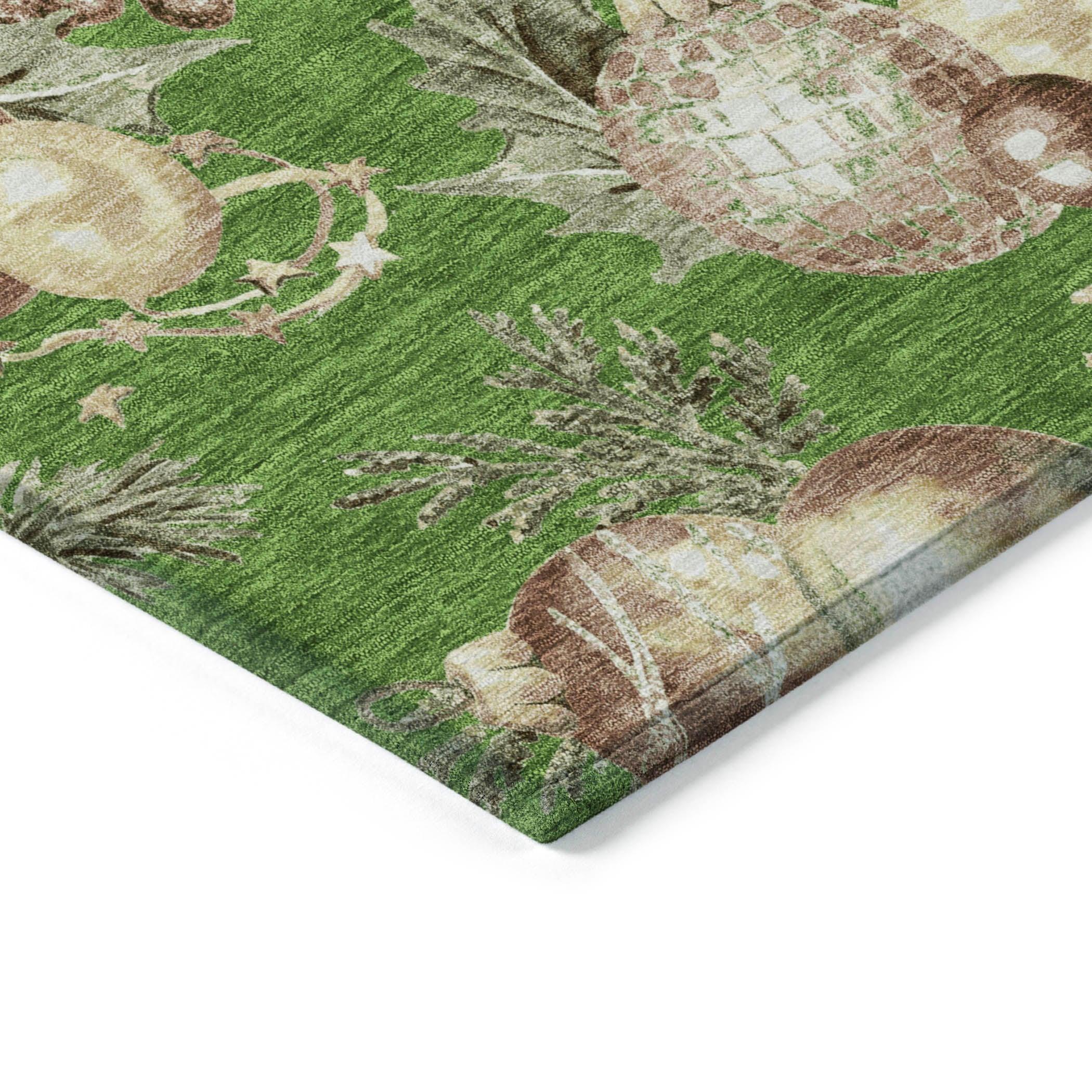 Addison Rugs Raearis Green Washable Indoor-Outdoor Rug