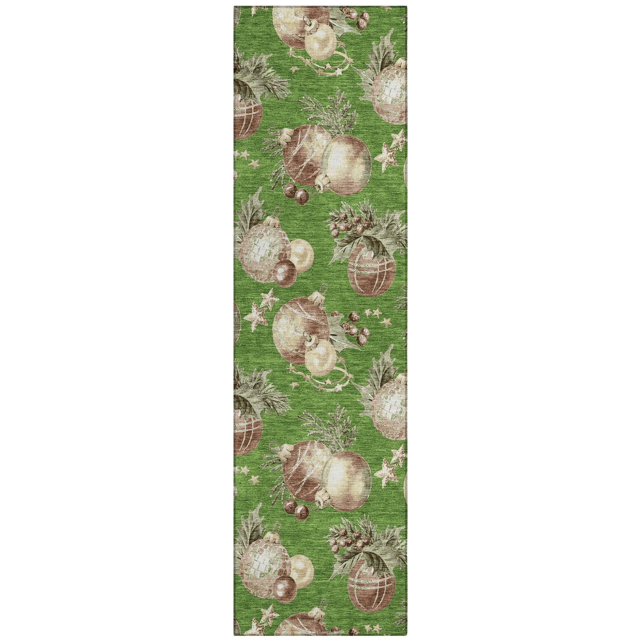 Addison Rugs Raearis Green Washable Indoor-Outdoor Rug