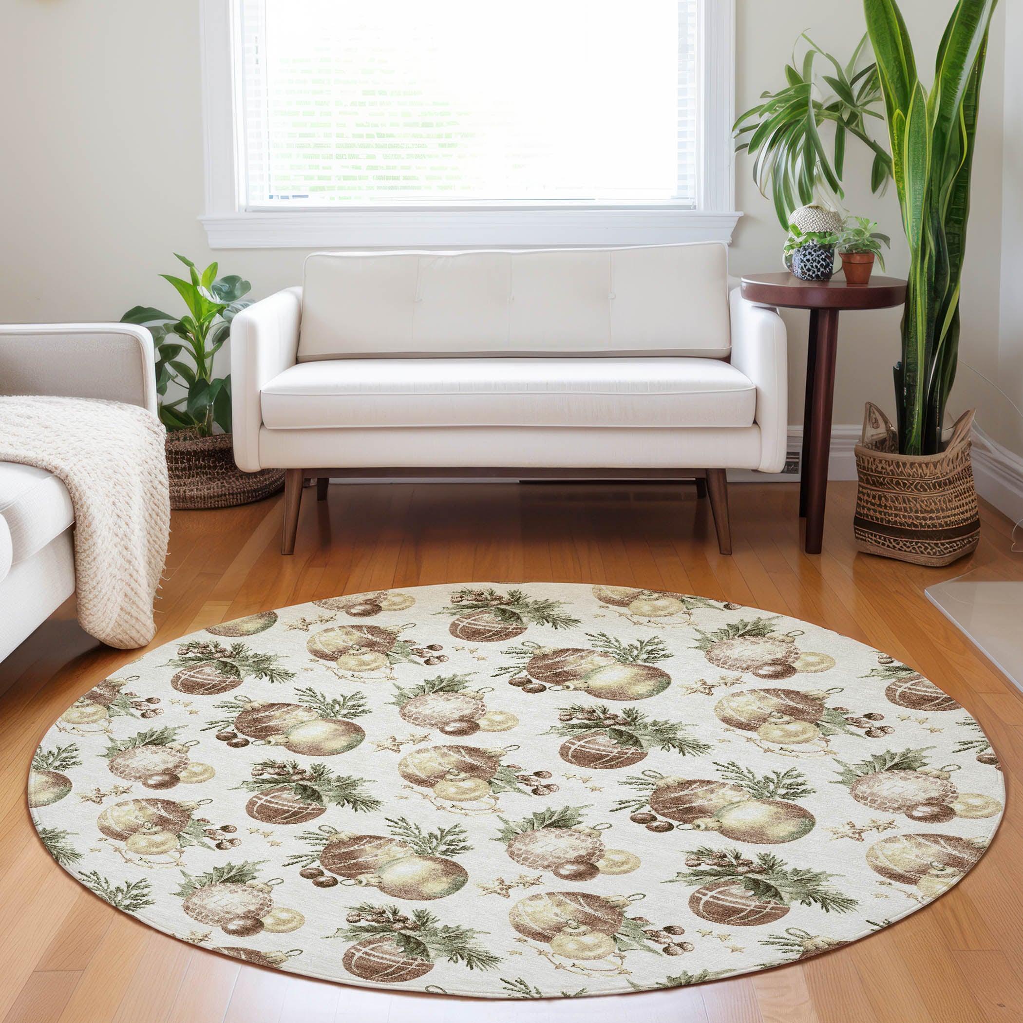 Addison Rugs Raearis Ivory Washable Indoor-Outdoor Rug
