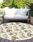 Addison Rugs Raearis Ivory Washable Indoor-Outdoor Rug