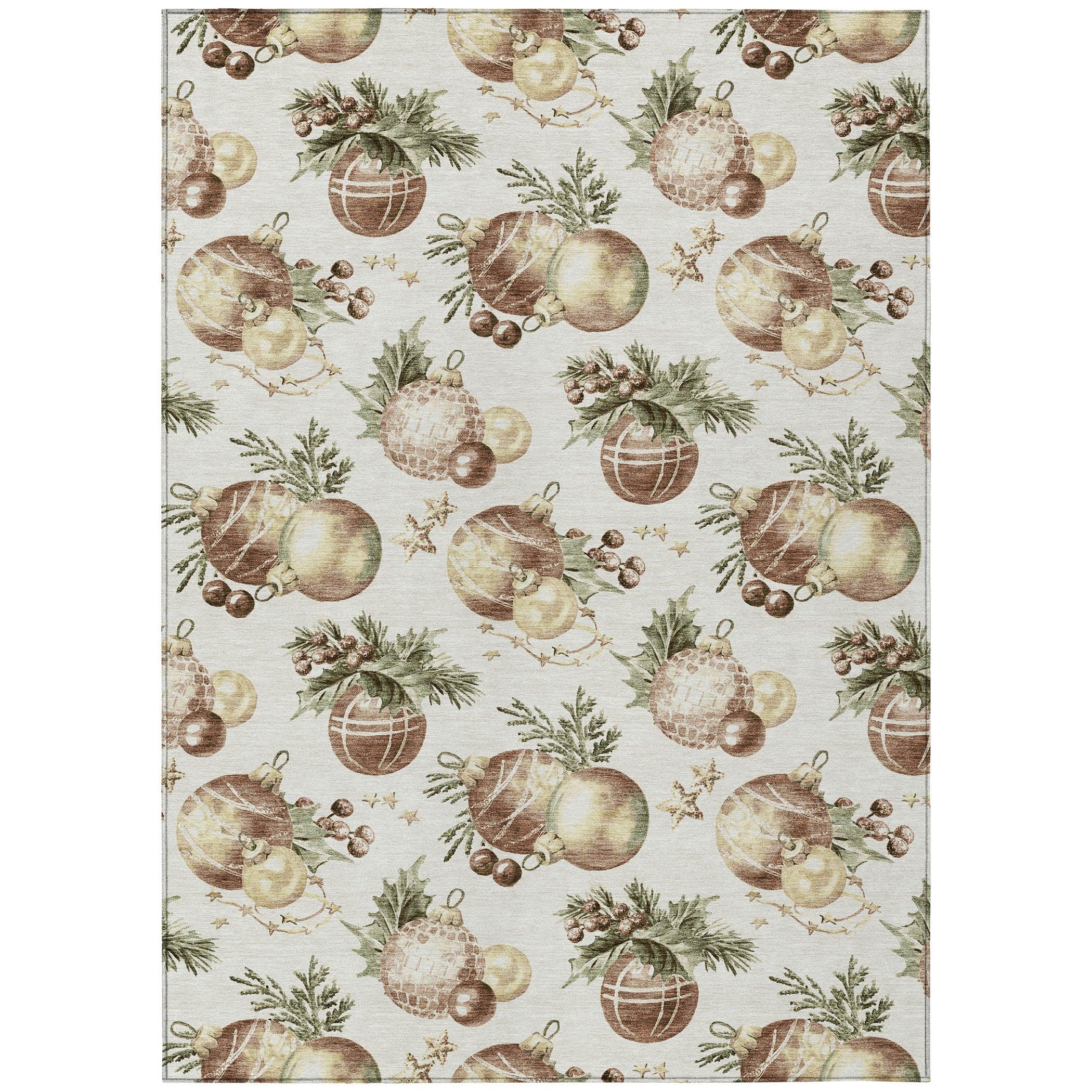 Addison Rugs Raearis Ivory Washable Indoor-Outdoor Rug