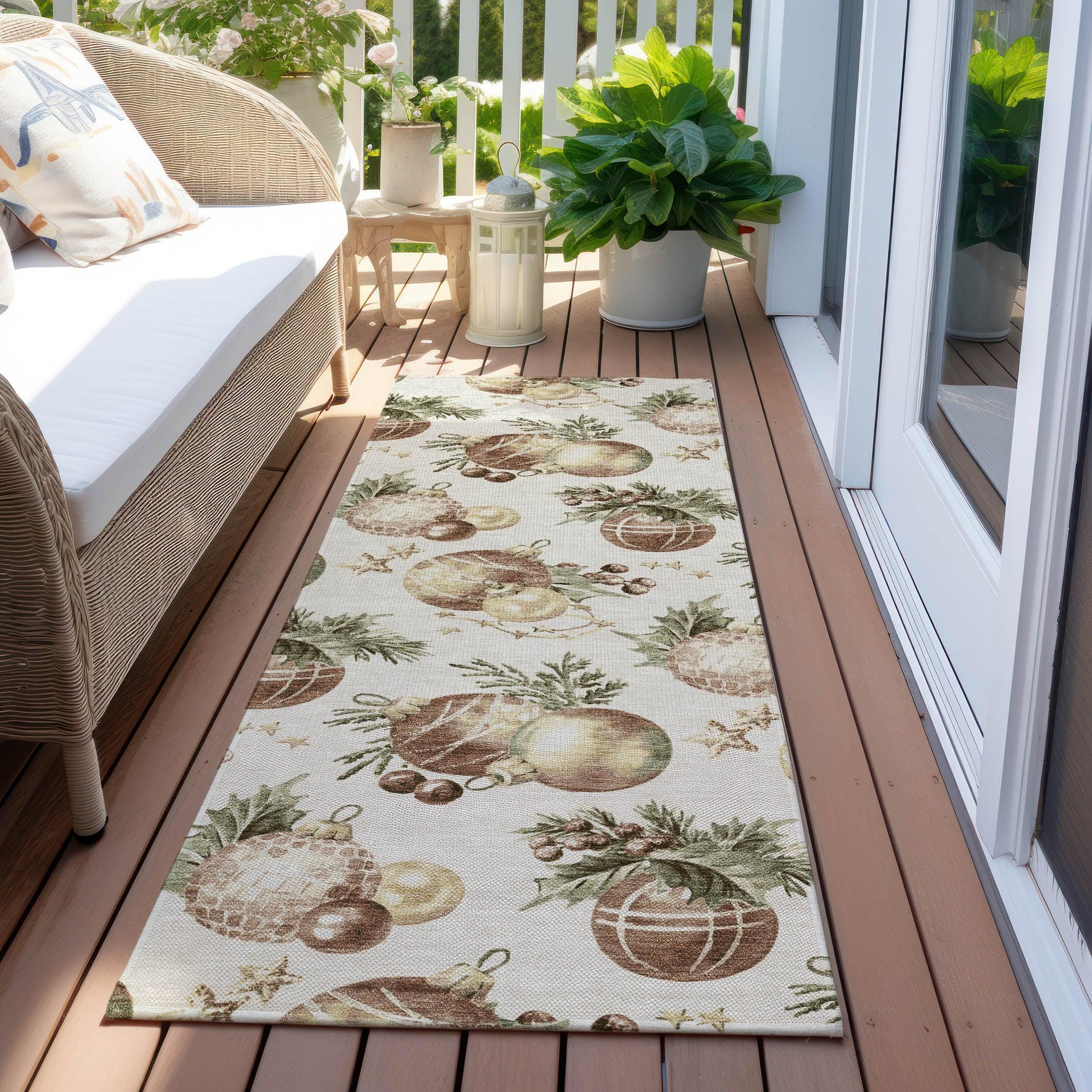 Addison Rugs Raearis Ivory Washable Indoor-Outdoor Rug