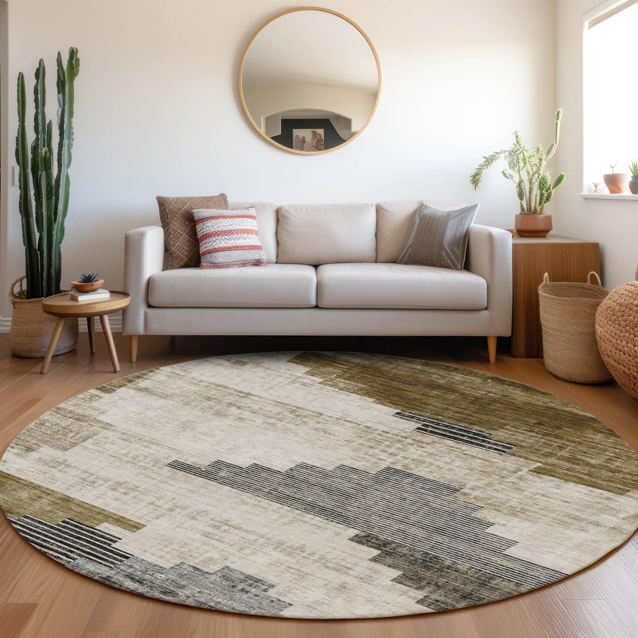 Addison Rugs Raeel Brown Washable Indoor-Outdoor Rug