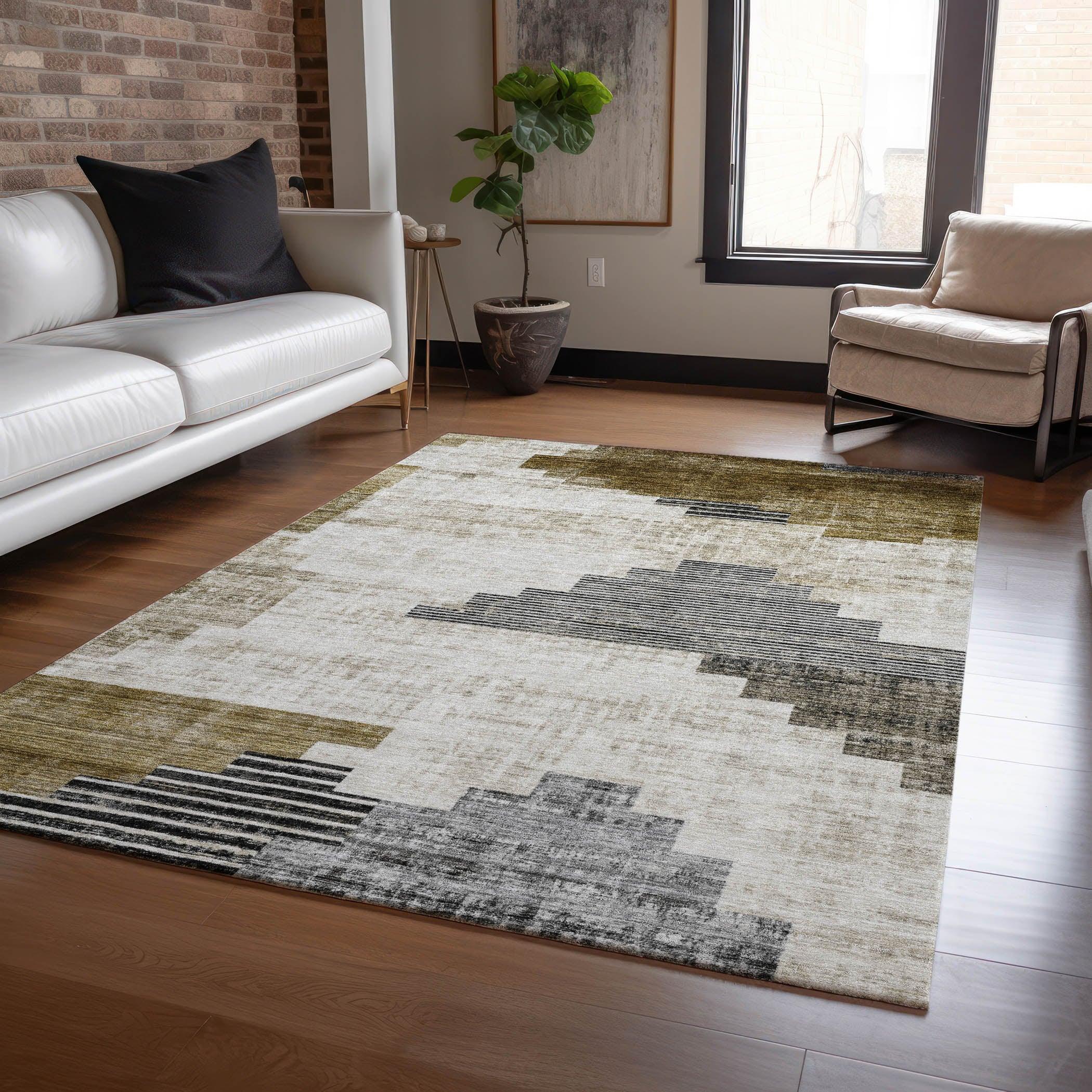 Addison Rugs Raeel Brown Washable Indoor-Outdoor Rug