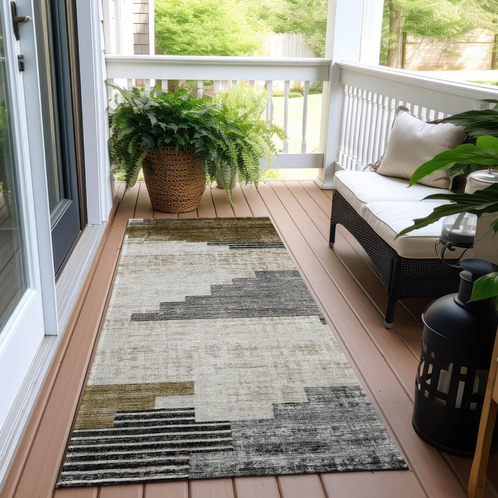 Addison Rugs Raeel Brown Washable Indoor-Outdoor Rug