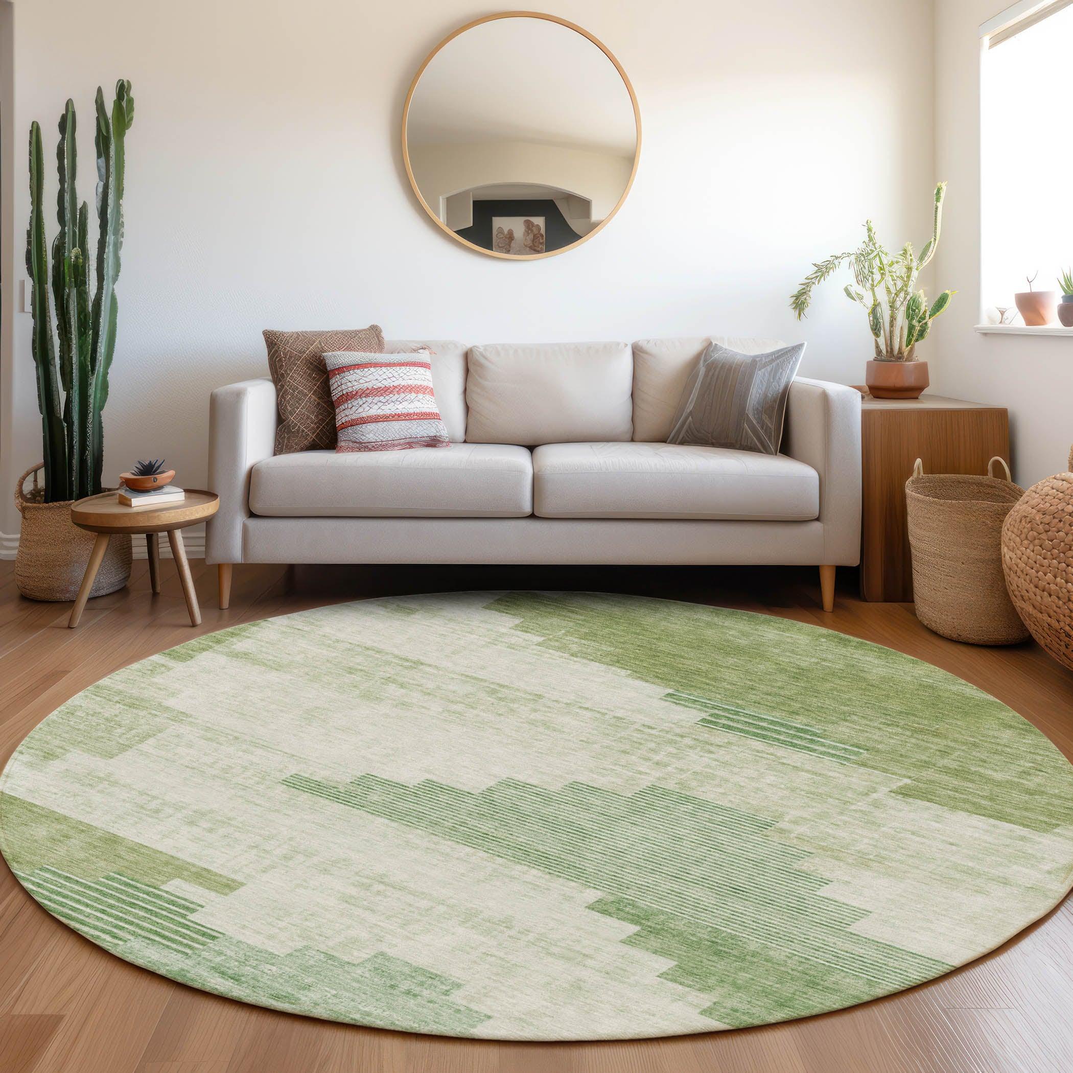 Addison Rugs Raeel Green Washable Indoor-Outdoor Rug
