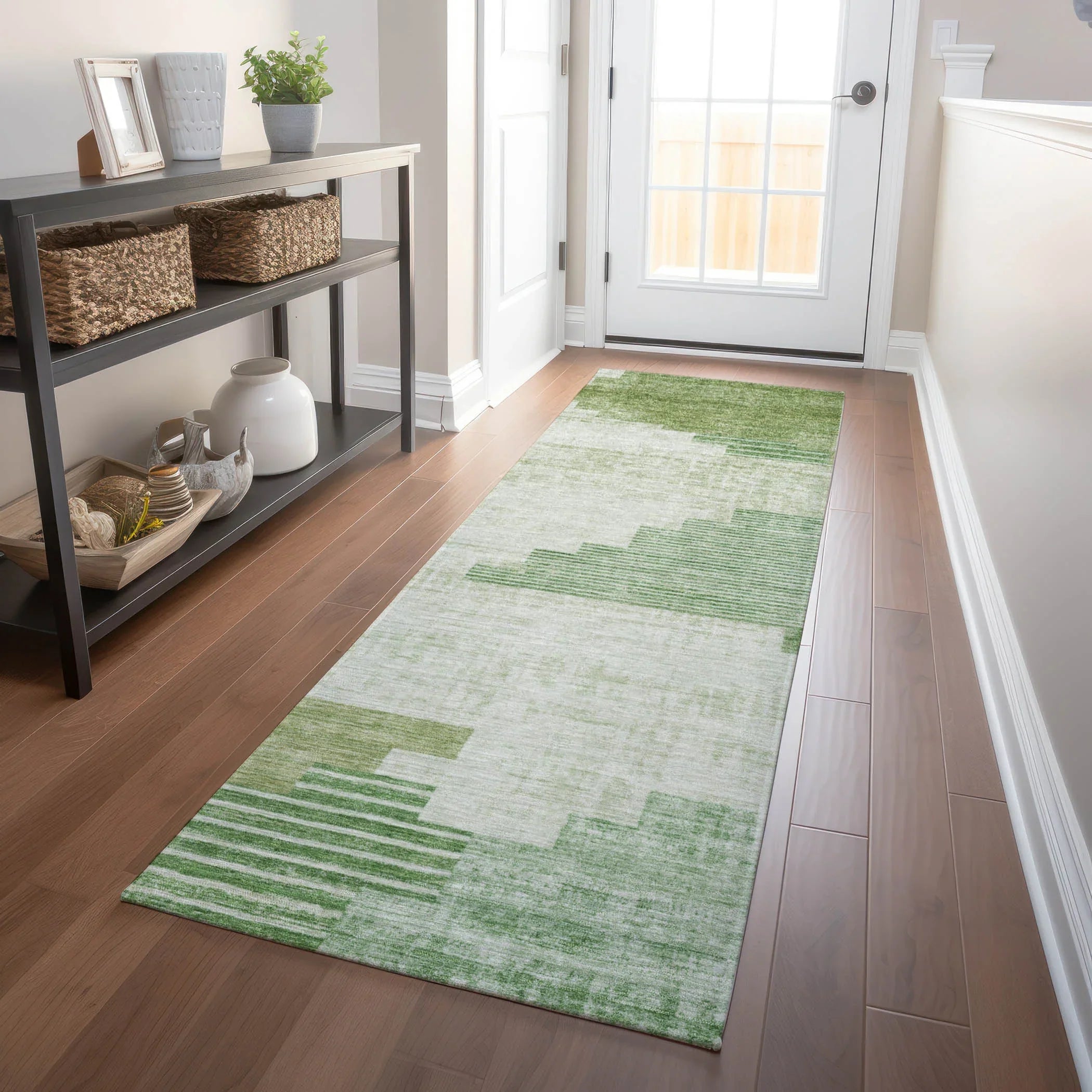 Addison Rugs Raeel Green Washable Indoor-Outdoor Rug