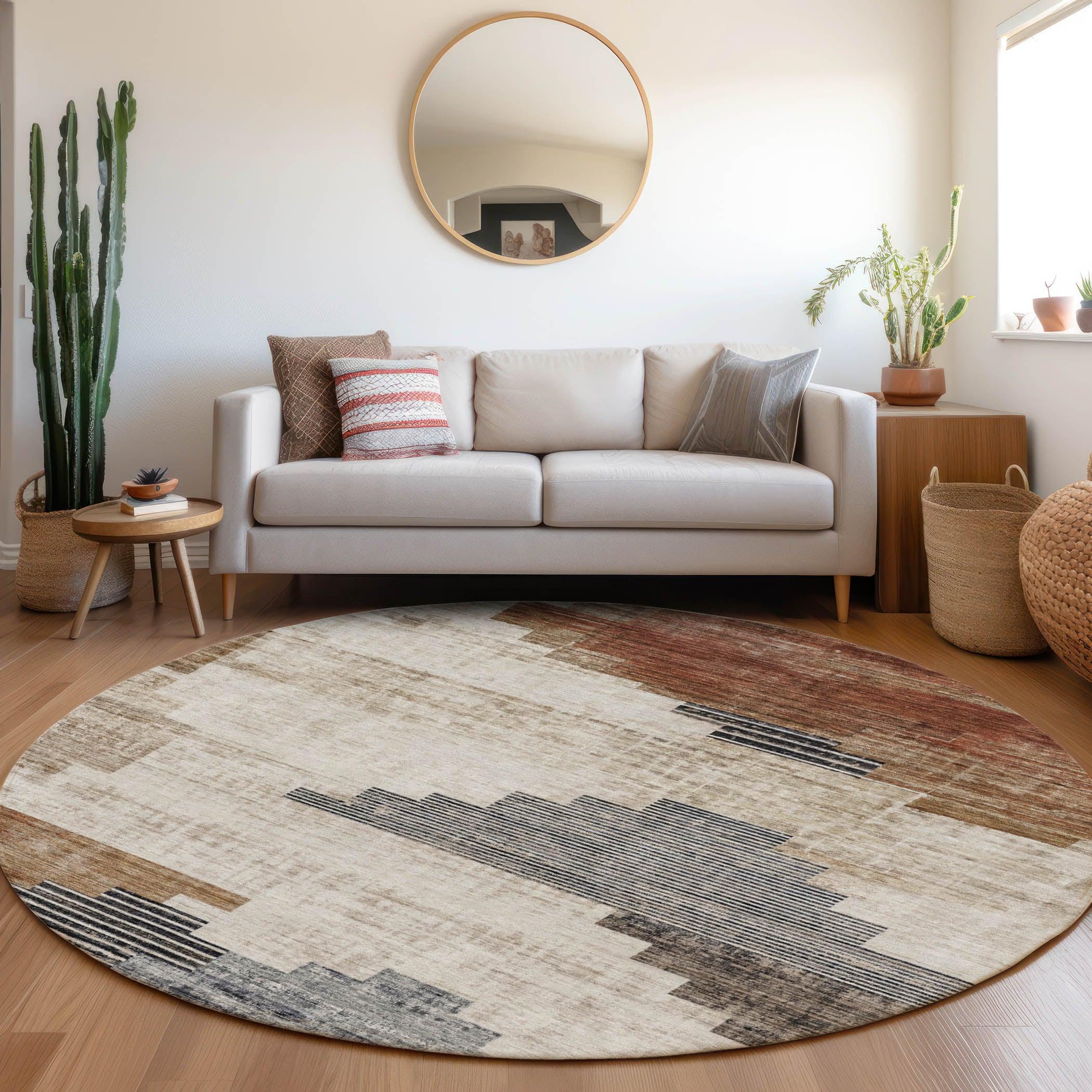 Addison Rugs Raeel Orange Washable Indoor-Outdoor Rug