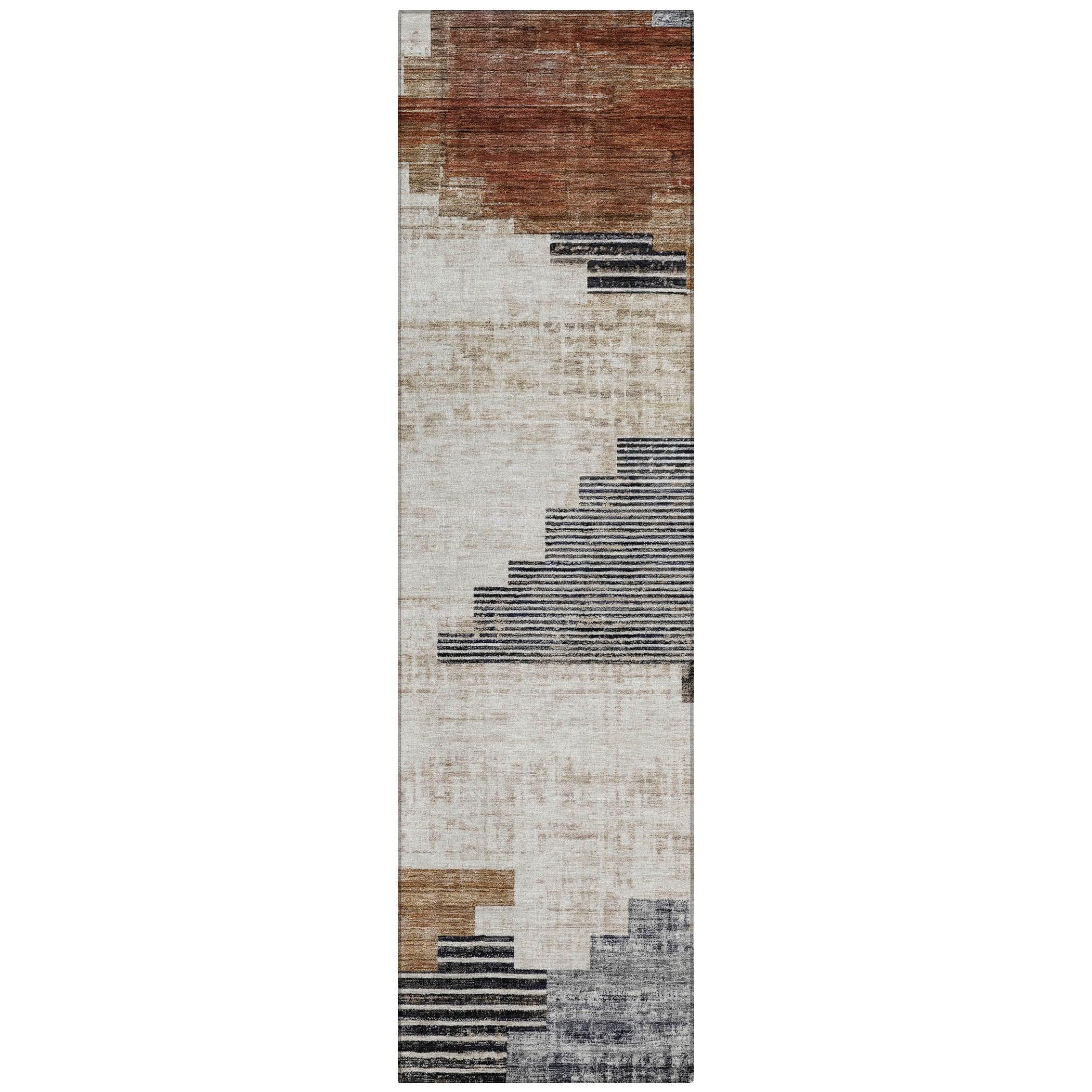 Addison Rugs Raeel Orange Washable Indoor-Outdoor Rug